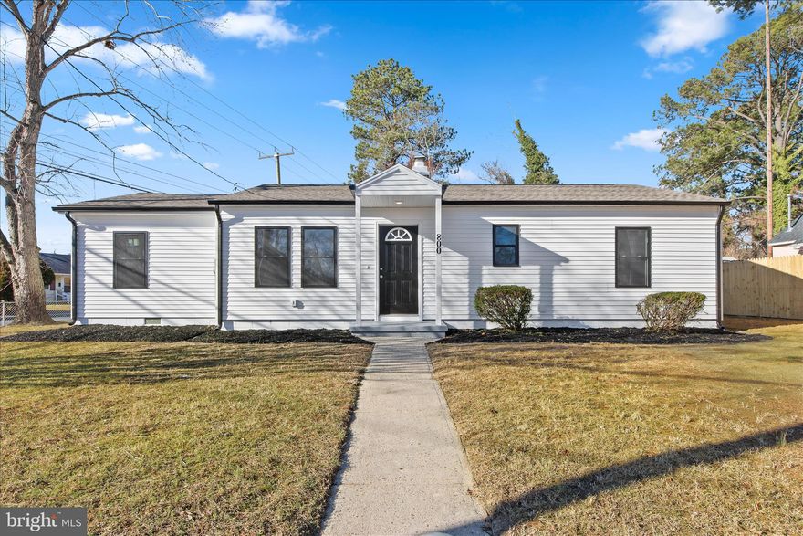 Completely updated 3 bedroom, 2 bath ranch home ready to be yours!  All new architectural shingle roof, brand new vinyl siding, new insulation, new encapsulated crawl space, and completely updated electric to 200 amp service in 2025.   All windows and plumbing have been completely updated. Location close to parks and schools, with great access to downtown Salisbury,  Rt 50,  and 13.  Schedule your showing before this one is gone!