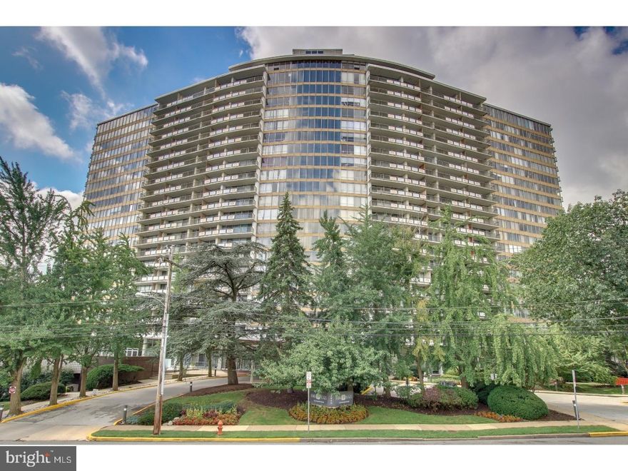 **Act Fast** Easy living in this large 2 bedroom, 1.5 bath unit located in this unique full service amenity building with 24/7 doorman/front desk, indoor/outdoor pools, tennis/health club   wedged between the Main Line and Center City!  Unit is right by elevator and emergency exit making is easy access to your new home.  Condo has just been freshly painted, 2 new baths and renovated kitchen offering great views from every room.  Large open living and dining room, eat in kitchen with granite counters top and breakfast bar, large bedroom room with new full bath, dressing area with lots of closets, 2nd bedroom with new bath and large closet with large wall of windows to enjoy the sights from suburbs to city.  Huge coat closet as you enter unit for seasonal clothes and additional storage.  Indoor garage and storage lockers when available by wait-list.  Maintenance staff on premises.  Park Plaza is minutes to PCOM, Manayunk shopping and restaurants, Bala Cynwyd Shopping Center, major highways and public transportation.  Win/Win location and PRICE.  Condo fee includes all utilities plus basic cable TV and fire insurance. Balconies restricted and not usable until Balcony repairs.  6 month condo fee required to Capital Fund at closing.