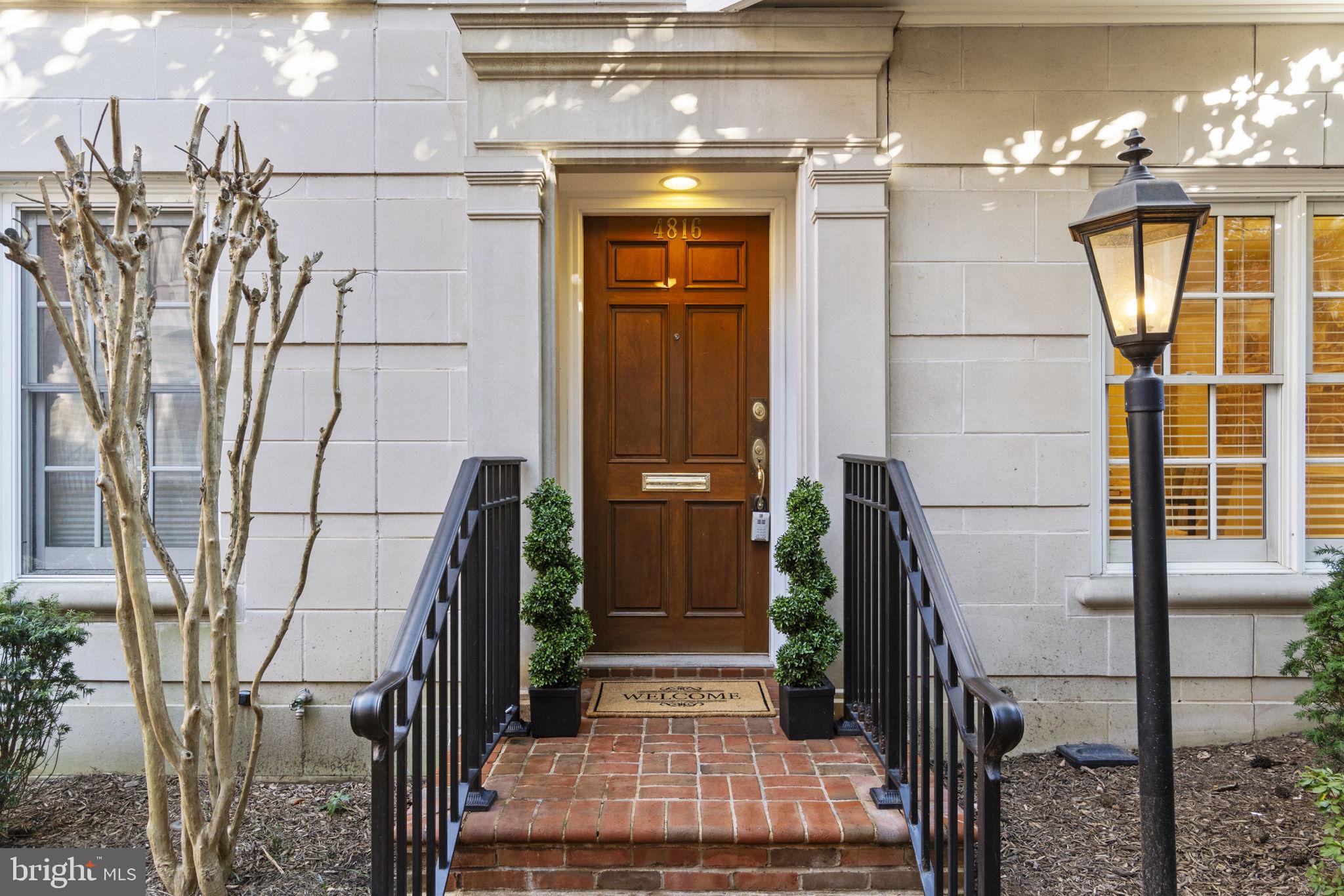 Coveted end unit and rarely available townhome in City Townes of Edgemoor is a beautiful four-story property with an elevator to all four floors and a two-car garage. Four bedrooms and four bathrooms one block to Bethesda Metro in the heart of Downtown Bethesda. This beautiful home features hardwood floors, plantation shutters, primary ensuite on upper level I with a large laundry room.
• Professionally color-coordinated brick and “Arriscraft stone” exteriors
• Elegant Brick Pavers on the walkway and driveway
• 10-foot ceilings throughout main level; 9′ in most bedrooms
• Hardwood flooring throughout first floor living areas
• New carpet on main floor and fourth floor.
• Oversized ceramic tile Entry Foyer
• Oak-stained handrails with white balusters
• Separate laundry area on Primary Bedroom Level
• State of the art Gourmet kitchen
• Polished brass door levers and hardware
• Walk-in closets in Primary ensuite Bedroom
• Bedroom and bathroom on Entry level
Exterior Features at City Townes of Edgemoor
• Copper gutters and downspouts
• Designer coordinated brick, stone, and trim colors
• Professionally designed landscaping
• Federal style light fixtures at garage and entry door
• Solid mahogany entry door
• Federal style aluminum clad double hung wood windows with tilt features and screens
• Weather resistant electrical outlets & frost proof hose bib in the rear
• Slate and architectural grade roof shingles. New copper flashing on roof.
An unparalleled address, no other location offers so much, so close-by. Everything from gourmet markets, Metrorail, and the Mariott HQ & Hotel, to parks, the library and the post office are all just steps away. And your choices go well beyond expected services and basic conveniences. The surrounding streets are filled with colorful new restaurants and casual outdoor cafes, fashion and gift boutiques, multi-screen cinemas and live-music clubs. This is suburban luxury and cosmopolitan lifestyle like nowhere else in the metropoitan area. This is the City Townes of Edgemoor.
