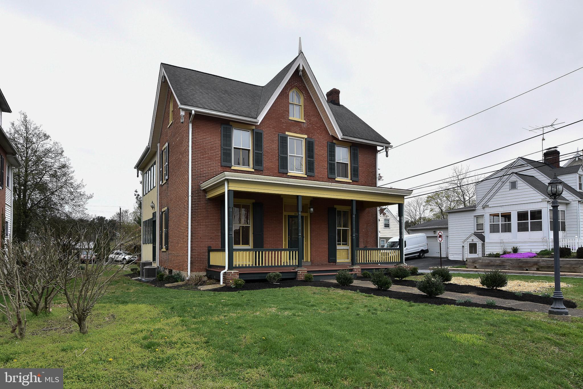 A must see, stately 1870 Brick home competely updated with a high attention to detail and quality. And, the best part, all of the character still remains, from the tall ceilings, exposed brick, elegant trim and moldings throughout, and the beautifully redone wide plank pine floors. Stepping away from the gorgeous historical attributes of this home, practically everything has been updated for its next owner. A new dual-zoned natural gas hvac system. Renovated and expanded Kitchen equipped with stainless steel appliances, soft close hardware, and beautiful quartz countertops. Bathrooms tastefully refinished that will make your friends jealous! All flooring has either been refinished or newly installed, including the front porch. This 4 bedroom (could easily be 5), 2.5 bath home boasts just under 3000 sq ft of living space and is located in the highly rated Avon Grove School District. A spacious carriage barn provides covered parking, storage, and plenty of room for the hobbyist! If this isn't enough, this home is zoned commercial, allowing the potential for that in-home business or commercial space you may have desired! Enjoy town living mixed with the Chester County Country views. A community park and township open ground are short meandar out of the back door. Make your appointment, this home is certainly worth the look.