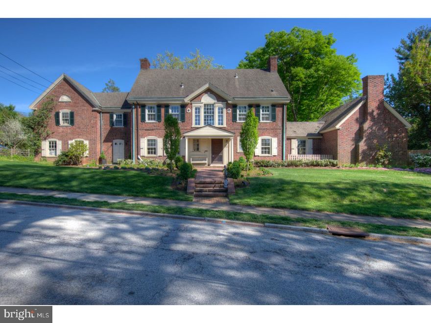 This exceptional Chestnut Hill home is a little private oasis, just steps from the Avenue and Fairmount Park. This right-sized Georgian offers exquisite charm and character and includes six bedrooms, five full and one-half baths. As soon as you enter the large, two-story foyer with original brick floor, you are mesmerized by the clean lines and architecture of the home. Large updated, eat-in kitchen with cozy sitting area, sun-filled dining room and an adjacent mudroom, all with access to the new patio and private rear yard with pool. The first-floor den offers a large wood burning fireplace and original built-ins and the extra-large living room, accessed by stunning breezeway, is an escape, with vaulted ceiling, new large palladium windows, fireplace and French doors to the rear yard. The second floor includes a bright master suite with fireplace, updated master bath and two additional bedroom suites. One suite includes a delightful new bath and the other includes a renovated bath and an in-law/au pair suite with separate staircase, and a dedicated entrance. The over-sized third floor guest suite with full bath provides extra living space. The private lot with all new hardscaping includes a beautiful back patio, front paths and new professional landscaping front and back. All this and new windows, a new septic, second floor laundry, first floor powder room, freshly refinished hardwood floors and much, much more. Just a short walk to both the Chestnut Hill East or West stations, Fairmount Park and all of the vibrant restaurants and shops along Germantown Avenue? This gem won't last!