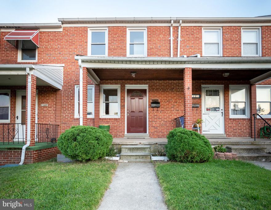 MUST SEE!  Home shows very well. Come see townhouse with a covered front porch!  Brand new upstairs bathroom.  House features newly refinished hardwood floors, updated kitchen with new countertop and backsplash.  Fresh paint throughout.  Home is being sold As-Is.