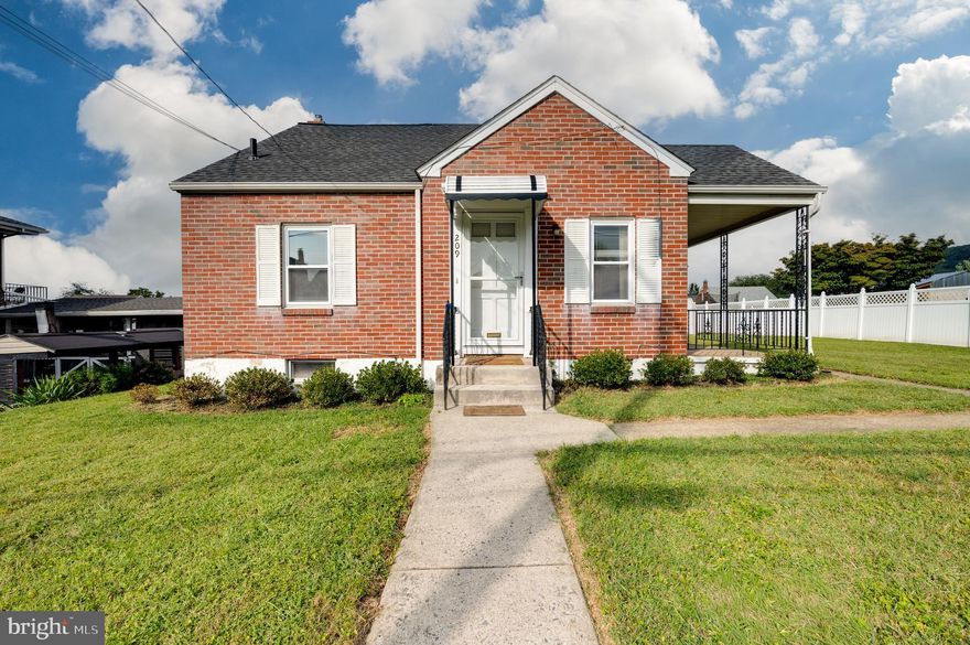 SPRING into action on this SOLID brick Cape in Millmont area of Reading on .21 acre lot!  Very well maintained home with an exceptional yard and views for miles off the back patio.  Two main floor bedrooms and full bath and two additional bedrooms on the second floor.  Large eat in kitchen with gas cooking and loads of cabinetry.  Updated gas HVAC and central air.  Enjoy the outdoors from your side and rear covered patios.  Plenty of room for a garden or open green space to toss a ball or let your puppy explore; two lots for a combined 1/4 acre.  Convenient location to schools, public transportation and shops.
