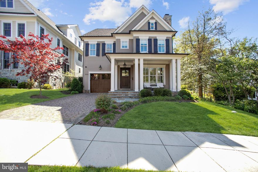 This charming Palisades 5BR/5.5BA home is perfect for entertaining complete with spacious sunlit living areas and a private backyard and patio adjacent to parkland. Main Level features 10' ceilings and an open floor plan that includes an intimate Living Room with fireplace, Dining Room, spacious Family Room with fireplace, and gourmet eat-in Kitchen with marble countertops and Wolf and Subzero appliances. Upper Level 1 enjoys grand Master Bedroom with two walk-in closets and Master Bath with double vanity, Bedroom #2 and #3 both with en-suite Baths, large open Sitting/Music Room with fireplace, and Laundry Room. Upper Level 2 features spacious Office, Bedroom #4 and Full Bath with tub. Lower Level includes Bedroom #5 with en-suite Bath, large Recreation Room, Theater Room with 12' ceilings and tiered seating, and a Gym. Home features custom light fixtures and Control 4 smart house system and lighting. Includes a Front Porch, 1-car Garage and Driveway. Property is conveniently located within minutes from shops, restaurants, schools and parks in the area.