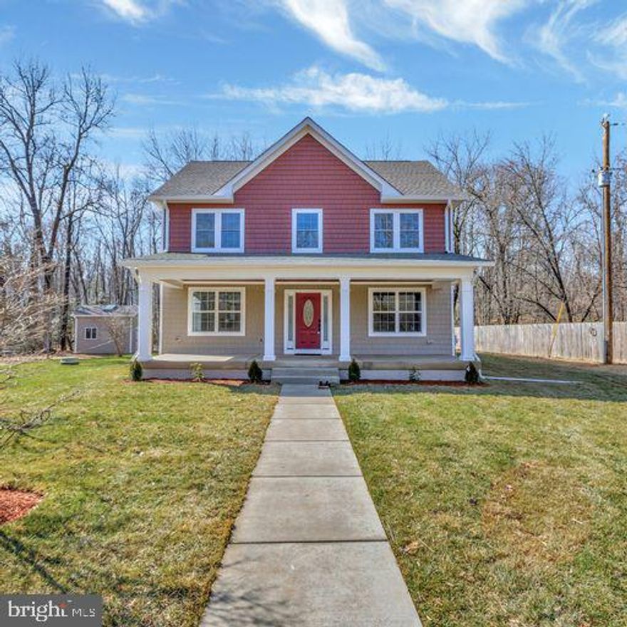 This stunning custom home is tucked away off the main roads.  It is located on a secluded cul-de-sac with lots of privacy and outdoor space yet close to many amenities!  The first floor contains an arresting hardwood floor; spacious family room; delightful crown molding with shadow boxes, a lovely eat-in kitchen which includes a commercial fan,  spacious room for an office  and a really pleasant in-law suite with full bath and walk-in closet!  This home is equipped with a fire sprinkler system.  Both the main and second floors are accommodated with windows for natural light!  The second floor contains the bedrooms and laundry room.   There you have the main suite; the bath room includes a jacuzzi; this room also has a walk-in closet, and a  private deck to relax! And under this deck there is a patio where you could also relax and enjoy a cup of tea or coffee!  On the second floor there are also three other bedrooms, one of which contains a walk-in closet.   The laundry room  is a very decent size which embraces a sink and  a window for substantial lighting.    The basement is a fully finished walkout!   It is completely carpeted with a full bath, two more bedrooms in which each contain its own emergency exit.  The basement incorporates a colossal storage space in the mechanical room.  It also includes its own exit way, and through the outside a double areaway.  Through the double areaway there is a walkway that connects to the shed.    The shed is 14" by 14", a very pleasant size, which includes a huge shelf for storage.  Amazing location:  Close to shopping, National Harbor, MGM Hotel and Casino, restaurants, shopping, DC commuter routes and just 10 minutes away from St. Charles Town Center.