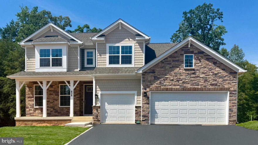 826 Long Meadow Drive is a new home in Fredericksburg VA , currently under construction for a July/August Delivery. Sitting on 3+ acres, this Jamestown comes with 4 bedrooms, 3 bathrooms, a flex room, a 3-car garage, and a total of 3,936 finished square feet. It features a spacious kitchen with breakfast island, generous cabinet space and a butler's pantry. The kitchen opens to the oversized living room with plenty of space for entertaining. A flex room is also on the main level, perfect for a library or home office. The expansive owners suite with a sitting room is on the second level, as well as a spa-inspired bathroom with dual vanities, separate tiled shower. Three additional bedrooms, a full bathroom, and a walk-in laundry room are located on the second level. The basement rec room is finished with plenty of space for a bonus room and storage. Downstairs, you will also find a 3-piece rough-in for a bath. Quality materials and workmanship throughout, with superior attention to detail, plus a one-year builders warranty. Your new home also includes our smart home technology package! *Photos, 3D tours, and videos are representative of plan only and may vary as built.*