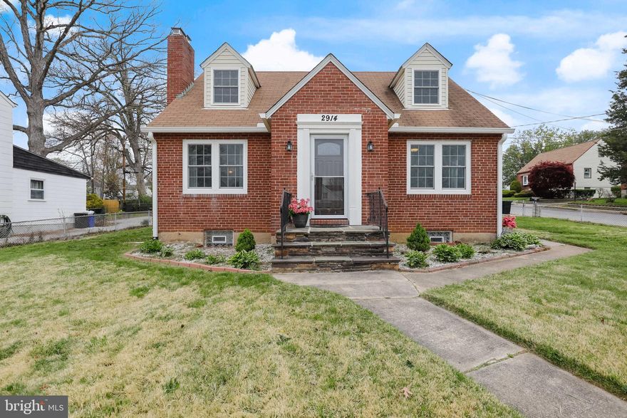 Charming Cape Cod on large corner lot. Updates include: Renovated kit w/ recessed lighting, SS appliances , granite counter tops, glass tile backsplash, ample cabinet space; Pella windows, energy efficient HVAC system; exterior vinyl siding. Fully finished basement with separate laundry room with energy efficient washer /dryer & half bath. Formal living room  with hardwood floors & fireplace. Patio for entertaining.
Furnace installed in 2010. Water heater installed 2021. Exterior storm doors installed between 2021 and 2022. New gutters installed 2021.