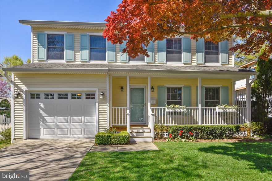 Don't Miss This One....Absolutely Perfect.   You have hit the jackpot with this beautifully maintained 4 bedroom, 2.5 bathroom colonial with a garage, driveway, parklike private fenced back yard and parking pad large enough for 3 additional cars!  Catch up with neighbors on your very pretty front porch or take them inside and entertain in your kitchen  with 42' cabinets, granite counters and large center island open to family room with wood burning fireplace with mantel.   You will love how the open living space flows from the family room/ kitchen into the beautiful trex deck with retractable awning and paver patio overlooking very pretty back yard blooming with perennials.   Main level also has a living room with glass french doors into the family room and powder room.   Upper level has spacious primary bedroom with ensuite bathroom, closet and another area that easily can be walk in closet or private office.  Three additional bedrooms with refinished full bathroom with oversized shower are also found on the upper level.  Lower level is unfinished but has bathroom rough-ins, high ceiling and is dry--ready for your personal touch. The location of this home is just a couple blocks from Eastport restaurants--Vin 909 -- and steps from the corner bakery.    Park you car and enjoy Eastport as you stroll to restaurants and shops of Eastport. !  Upgrades and Amenities of this Home include:  2022-Installed New Upper Level Bathroom to Include Tile Flooring, Gorgeous Oversized Shower, Vanity, Toilet, Light Fixtures, Accessories and Beautiful Window;  Installed Interior French Doors;    2021- Installed New Refrigerator, Stove, Microwave;  2016-Installed Electrolux Central Vacuum;  2014-Roof (Architectural 40 Year Shingles), Siding (Certainteed Monogram Vinyl Siding), Anderson French Wood Sliding Doors, Garage Door, HVAC, Water Heater; Red Oak Flooring Throughout Main and Upper Levels; Kitchen Remodel to Include Cabinetry, Granite Counters, Appliances.  Additional Enhancements include Whole House Generator, Exterior Irrigation System, Retractable Awning for Deck, Low Voltage Outdoor Lighting in Back Yard and Patio with Pergola.