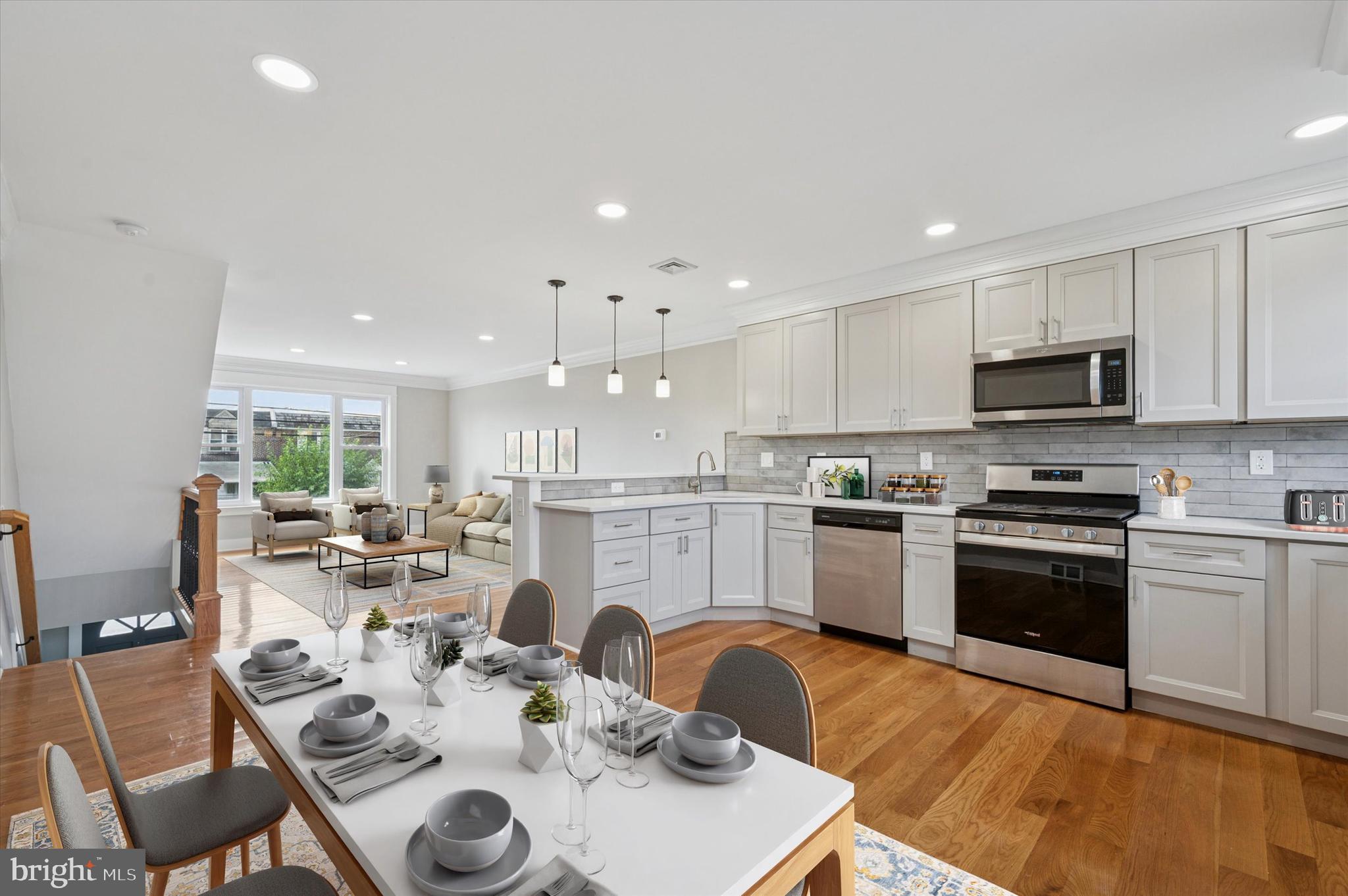 Beautifully renovated 3-bedroom, 2-bath townhome in the heart of Clifton Heights! This home offers a modern, open feel with stylish finishes throughout. The former garage has been converted into a versatile additional living space complete with a full bath—perfect for a family room, home office, or guest suite. The main level features an open staircase, gleaming hardwood floors, and a stunning updated kitchen with white cabinetry, quartz countertops, stainless steel appliances, and pendant lighting over the breakfast bar. Upstairs you’ll find three comfortable bedrooms and a refreshed full bath. The walk-out lower level opens to a fenced backyard with a storage shed and raised deck—ideal for entertaining. This is NOT not your normal interior Townhouse. Custom walkout level has additional 500+SF not accounted for in public records. This remodel is absolutely to Die For! Conveniently located near shopping, dining, parks, and public transportation. Move-in ready and waiting for you to call it home! First month's rent and 2 month security required. Must have steady income and good credit.