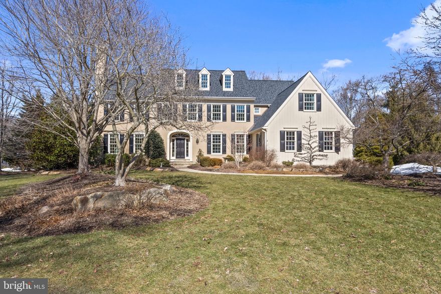 It is a pleasure to present this very special home in the coveted  Treyburn neighborhood in TE School District. Located on a beautifully landscaped, flat, interior lot, this home has been beautifully updated using the highest quality materials and craftsmanship by the current owners. This gorgeous 5BR/5 full, 1 half bath home, with one bedroom with full bath on the main floor, is not to be missed! With a nice open floor plan, an abundance of windows, 9' ceilings, gleaming wood floors, a gorgeous gourmet kitchen, a stunning Master Bath and a  beautifully finished lower level, this is truly a special home and is move in ready! Upgrades to this home include mudroom/laundry/side porch addition, solid wood doors, irrigation system, central vac, whole house audio incl outside speakers, wine cellar that holds 800 bottles, Christmas light package, 2 offices on main floor, new roof 2018, and many new windows. The sellers are original owners and had the builder add a bedroom behind the office and add a full bath to the main floor plan creating a great spot for aging parents or visiting guests. The beautiful full finished basement has full bath, kitchenette/bar, 800 bottle wine cellar, rec room, separate workout room (could be 6th BR), workshop with air filtration system, and large storage area.  After walking up the paver walkway to the front door, the gracious entrance hall with turned staircase leads to the family room offering a vaulted ceiling, gorgeous wall of windows and a wood burning fireplace. Opening to the family room, the gourmet kitchen features custom cabinetry, stunning quartzite countertops, top of the line stainless appliances (incl Wolf double ovens, Wolf 5 burner cooktop, 48 inch Subzero), a custom baking center, gorgeous backsplash, a large island with breakfast bar, and a breakfast area. Off the kitchen the seller created a homework/craft/office room, a half bath, plus the convenient laundry/mudroom/side porch addition with door to 3 car garage. Also on the main floor is the formal LR (w/ gas fireplace) and DR, private library/office, bedroom and full bath. The master suite is stunning with tray ceiling, a huge w/i closet with custom organizers, a sitting room with built-ins, and a luxury master bath that will blow you away! With Italian marble, beautifully tiled floor and shower, a BainUltra Air Jet 6 ft tub, and custom vanity with 2 sinks and a vanity area - you will never want to leave! Completing the 2nd floor are 2 bedrooms that share hall bath, plus another BR with ensuite bath. Enjoy summer nights on your two tiered patio with serene pond with waterfall feature in the fully fenced rear yard.  There is also a large open grassy area on the side of the house and a flat front yard. Treyburn was developed on the site of a former tree nursery and is unsurpassed in its beauty of mature and majestic trees and landscaping and has its own paved walking/jogging path with over two miles of natural beauty. This home is located in one of the most convenient locations in TE Schools being less than 5 minutes to major highways, trains and The King of Prussia Town Center, Trader Joes, Wegmans, and Lifetime Fitness. This is one you won't want to miss!