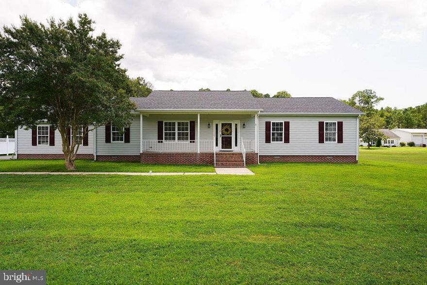 Welcome to 27147 Oriole Road! This stunning single-story property sits on a spacious two-acre lot and has been meticulously upgraded throughout, making it a true gem in the market.

Step inside and be captivated by the modern touches and thoughtful renovations. The home boasts a recently updated roof, ensuring peace of mind for years to come. Gorgeous LVP flooring graces every room, complemented by new light fixtures. The kitchen features quartz countertops, soft-close cabinets and drawers, and brand new appliances. It also includes a convenient coffee bar, perfect for your morning routine.

Enjoy the seamless flow of the open concept kitchen and eating area, creating an inviting space for gatherings and everyday living. The formal dining room adds a touch of sophistication, providing the perfect setting for special occasions and entertaining guests. A utility room with a laundry area and a half bath adds practicality and convenience to daily life. The entire house has been freshly painted and is ready for your personal touch. 

This home offers three bedrooms, providing ample space for your family or guests. The primary bedroom is a true retreat, featuring an attached bathroom for added privacy and comfort.

Outside, you'll have plenty of room to roam and relax on your two-acre lot. Embrace the tranquility of country living while still being conveniently close to historical downtown Princess Anne. Call today to make it your own!