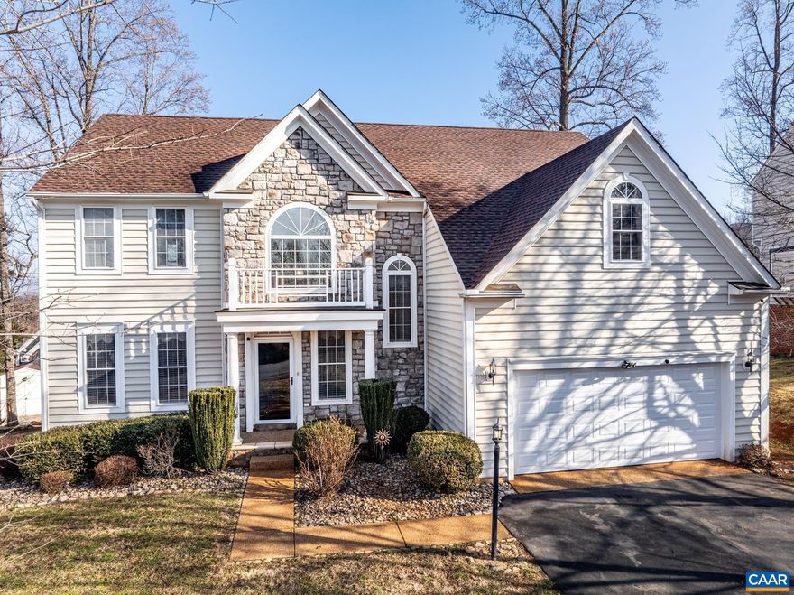 Great location! Beautiful well maintained 2 story home located in the Fontana neighborhood convenient to I-64, Sentara Martha Jefferson Hospital, UVA, Downtown Charlottesville, Darden Towe Park, and two neighborhood shopping centers. The home features 9 foot ceilings on the first floor, nicely remodeled kitchen, formal dining room, family room with fireplace, large back deck, beautifully finished basement with bedroom, full bath and rec room, two car garage, new roof, new heat pump, new garage door, level back yard, storage shed and much more! Blue Ridge Mountain views from the deck and all bedrooms. Please see the Video Tours and call your Realtor today!,Granite Counter,Oak Cabinets,Fireplace in Family Room