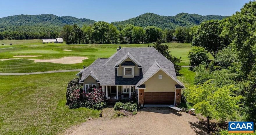 NEW PRICE! Golf lovers, this one's for you! Enjoy watching tee-offs from the deck of this beautiful golf-front home at Stoney Creek, just a quick stroll to Iron & Ale Restaurant. A welcoming foyer leads to a cozy living room with vaulted ceilings, and a handsome stone fireplace. A custom fold-down bar is great for cocktail hour! Breakfast area near the kitchen opens up to the expansive deck overlooking the golf course and mountains. First floor primary bedroom has its own door to the deck, and features a walk-in closet, and primary bathroom with soak-in tub. The first floor also features a formal dining room, separate laundry room, and attached garage. Upstairs, you will find a full bathroom, as well as a large home office suite that was once two bedrooms. A third room is currently used as a bedroom. Firefly Fiber internet for streaming and telework. Hook up a portable generator to the home's patch panel to keep lights on when the power goes out. Located in the heart of Nelson 151 attractions and a quick and easy 40 minutes to Charlottesville.,Granite Counter,Wood Cabinets,Fireplace in Living Room