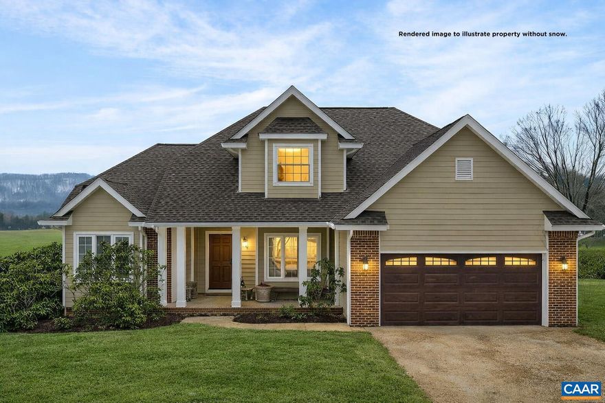 Golf lovers, this one's for you! Enjoy watching tee-offs from the deck of this beautiful golf-front home at Stoney Creek, just a quick stroll to Iron & Ale Restaurant. A welcoming foyer leads to a cozy living room with vaulted ceilings, and a handsome stone fireplace. A custom fold-down bar is great for cocktail hour! Breakfast area near the kitchen opens up to the expansive deck overlooking the golf course and mountains. First floor primary bedroom has its own door to the deck, and features a walk-in closet, and primary bathroom with soak-in tub. The first floor also features a formal dining room, separate laundry room, and attached garage. Upstairs, you will find a full bathroom, as well as a large home office suite that was once two bedrooms. A third room is currently used as a bedroom. Firefly Fiber internet for streaming and telework. Hook up a portable generator to the home's patch panel to keep lights on when the power goes out. Located in the heart of Nelson 151 attractions and a quick and easy 40 minutes to Charlottesville.,Granite Counter,Wood Cabinets,Fireplace in Living Room