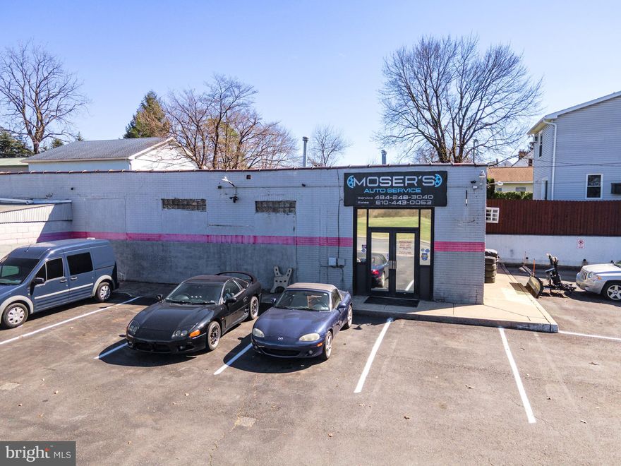 Positioned on a high-visibility corner lot, this established automotive service business is now available for sale, offering an excellent opportunity for mechanics, service operators, or entrepreneurs looking to step into a well-located facility. The freestanding building welcomes clients through double entry doors into a spacious customer waiting area, complete with a service window connected to a bright private office—ideal for consultations, scheduling, and customer interactions. The property features a large garage area with ample room to perform automotive repairs and maintenance, providing flexibility for a variety of service operations. Additional highlights include a generously sized bathroom with a walk-in shower and abundant storage space, adding convenience for staff and daily operations. Outside, the blacktop parking lot offers numerous parking spaces for customers and vehicles awaiting service. With its prime corner location, established presence, and functional layout, this property presents a fantastic opportunity to operate or expand an automotive service business in a busy, easily accessible setting. *ALL EQUIPMENT IS FOR SALE*