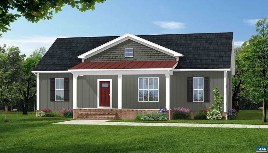 Modern comfort meets peaceful rural living in this beautifully designed home featuring the popular Cedar Creek floor plan a 3 bedroom, 2 bath home. The open concept great room boasts a soaring cathedral ceiling and flows seamlessly into the dining and kitchen areas, perfect for entertaining and everyday living. The kitchen shines with granite countertops, Merillat cabinets, a central island, and pantry, while durable LVP flooring extends throughout the main living spaces. Enjoy serene country life on a private 2.25-acre lot in desirable Buckingham County, just 20 minutes from Scottsville and Dillwyn, close to schools, amenities, and recreation. This home offers the perfect combination of modern design and natural charm.