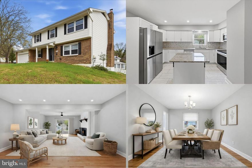 This Forest Knolls home is almost brand new from top to bottom with extensive updates throughout! The fully upgraded gourmet kitchen features new appliances, while the beautifully renovated bathrooms showcase luxury finishes, including granite and sparkling designer floors.
Hardwood flooring flows throughout the home, and a large laundry area with a convenient chute adds everyday ease. Upstairs, you’ll find four generously sized bedrooms and beautiful custom closet space.
The walk out lower level offers incredible flexibility, featuring a bonus room perfect for a home office, movie theater, or 5th bedroom, along with a full bathroom. Step outside to a spacious new deck ideal for dining, entertaining, or relaxing overlooking a white picket fenced backyard. National Harbor is just minutes away, offering waterfront dining, entertainment, and shopping. Major commuter routes are also accessible, making travel to Washington, DC and surrounding areas convenient.  Photos may be virtually staged.