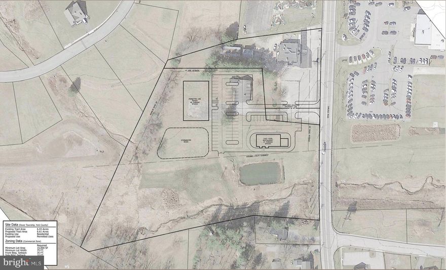 PROPERTY OVERVIEW:

Development opportunity o 5.54 acres located in Dover, PA. Located in the
commercial district, neighbors include, Giant, WellSpan, Stauers o Kissel Hill, Giant,
Subway, Turkey hill and Thorton Auto Dealership. Minutes rom Route 30 (over
50,000 VPD) and Carlisle Road (over 21,000 VPD). Great location o a restaurant,
medical, banks and professional office.

PROPERTY HIGHLIGHTS:

- Great development site or retail user
- Zoned commercial district
- Located on the highly traveled Carlisle Road
- Minutes rom Route 30
- Mix o neighborhood and retail
- Public utilities available at site