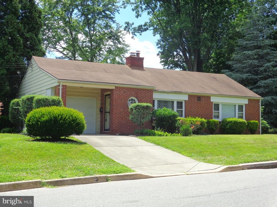 Beautiful corner lot! This West Towson rancher has loads of potential.  Bring your creative ideas and make this home into your very own treasure! There are two bedrooms and a den, ( which could become a  small third bedroom.)  A patio off of dining room.  Living room with fireplace.  Wood floors throughout. Huge unfinished basement.  Attached garage. Private side yard for entertaining or for play.  Estate Sale - As Is addendum required.