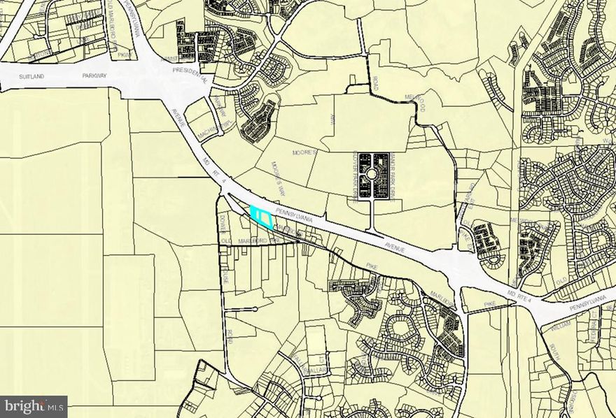 Attention Developers! Approx.​ 4.8 acres spanning the area between Pennsylvania Ave (MD Rt 4) & Marlboro Pike.​ Located adjacent to hotel & restaurant, small grocery store, bank, Church, and many professional offices: Pediatricians, Optometrists, Accountants, Dentists, and more.​ Great visibility with high traffic count, and SO much potential! Currently zoned CSC, and will to change to CGO on 4-1-2022, which permits Car Wash, Self-Storage, Retail businesses, Office use, Multi-Family & much more.​ Neighborhood is expanding and there are future plans in place to accommodate influx of residential population.​ Don’t miss this opportunity.​