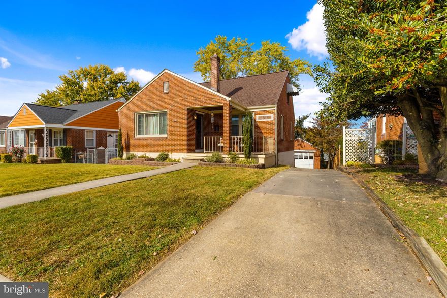 Welcome Home! This well-maintained 4 bed, 1.5 bath Cape Cod is chock full of amenities and offers more than meets the eye. Stepping off your covered porch and through the front door, you'll find yourself in a sizable living room with gleaming hardwood floors and ample natural light through the west-facing bay window. Off your living room is a formal dining room with chandelier lighting, which connects to your galley kitchen complete with timeless wooden cabinetry and stainless steel appliances. Two well-appointed bedrooms and a central hall bath with tub-shower round off the main level's offerings. Upstairs features two more bedrooms with respectably tall ceilings (be sure to take note of the "secret" play room located in bedroom #4 during your tour). Your basement is currently a clean area where your mechanicals, laundry, and interior storage space are located. Gain INSTANT EQUITY and increase your livable square footage simultaneously by finishing the partially-completed basement framing and hanging some drywall. On the exterior, a new roof, one-car detached garage, fenced rear yard, and a patio to entertain add to this beautiful home's allure. With all of this located within minutes of access to commuter routes such as 695 and 95 and only minutes away from Golden Ring and Fullerton Plazas, this home is sure to impress all who looks its way. Call your agent and schedule your private tour today!