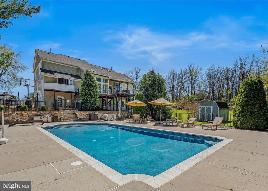 One of a kind 5BR 4.5BA Home on 5.5 Acres. Gorgeous rear multiple level decks with heated inground  44x20 Anthony Sylvan pool; 3  car garage. Fully finished basement with in law suite (kitchen; laundry facilities; bedroom; recreation room; could have another bedroom in lower level).  Main level features  open family room, den with built-in's (or used as a bedroom); primary bedroom with full bathroom. Updates to include: new roof, new water heater; updated kitchen appliances to feature a convection cooktop;  built out Mud room; updated bathrooms/flooring throughout. Smart blinds on most windows. Much much more!