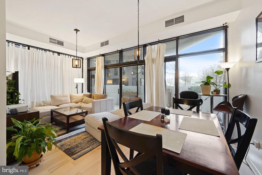 This is truly a unique and beautiful 2 bedroom /1 bath home at the Atrium. It’s been totally redone and features high ceilings, tons of natural light and a large private patio. The gourmet kitchen boasts stainless steel appliances, granite countertops, a washer/dryer combo and tons of storage and counter area.  The home has been gorgeously renovated with new floors throughout. There is an underground parking spot and extra storage. The amenities of the Atrium include on-site property manager, party room, fitness center, jacuzzi tub, sauna, outdoor pool, tennis court, grill & picnic area, 24 hr concierge and on-site dry cleaners. Rent includes parking, water, trash removal and Verizon FiOS internet & cable. This is a pet friendly building! The Atrium is located in the heart of Rosslyn and close to so many things!  Close to Rosslyn Metro (.3 miles), Georgetown (.9 miles), the Potomac River, Roosevelt Island (.9 miles) Trader Joes (1.3 miles) and tons of shops and restaurants.