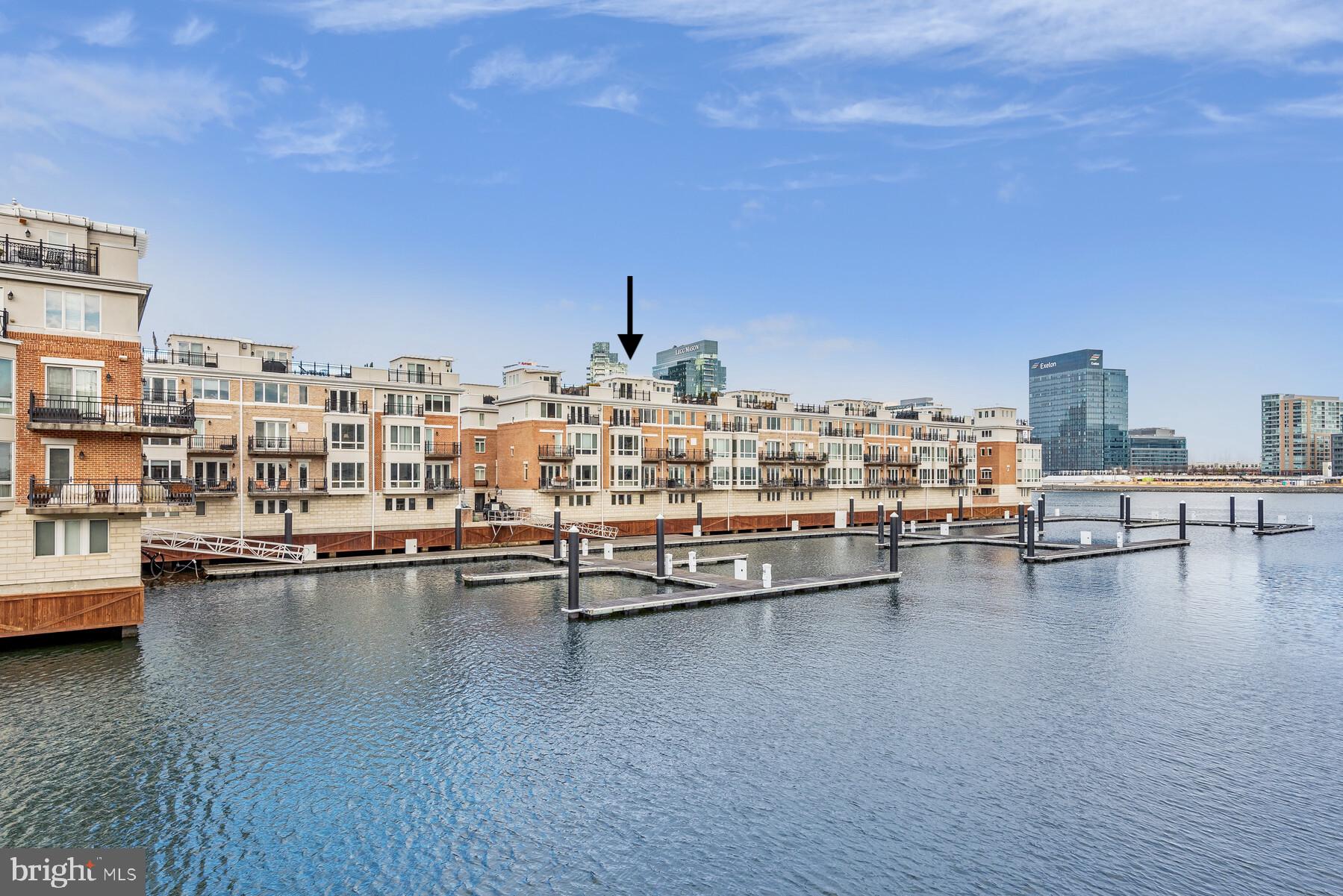 Pier Homes Living. Experience The Difference. Envision your new lifestyle at the distinguished The Pier Homes at Harborview. This pristine condition, three bedroom home features an impressive contemporary floor plan with 3,099 square feet of luxury living & amazing direct waterfront views on all five levels. The formal guest bedroom #3 with private balcony and direct water views offers fantastic versatility, easily converting into a family room or private office. The private location behind the gated entrance to Ponte Villas South combined with 24/7 security and private on-demand security escorts provides one of the most luxurious & secure lifestyles offered in Baltimore. **EXQUISITE FEATURES INCLUDE** Five level glass elevator, gas fireplace, hardwood flooring, granite countertops, gourmet kitchen with stainless steel appliances, gas cooking, wall oven, wine cooler and roof top terrace. Parking for two vehicles is provided for within the attached garage. Three exterior balconies and the spacious rooftop terrace provide ample outdoor entertaining space and panoramic city skyline & water views. Community amenities include 24/7 security & on-demand security escorts, a private guest parking garage, outdoor pool, private fitness center, concierge services, private trash & snow removal, marina, Italian deli, market, outdoor bar and beautifully landscaped grounds. A conveniently located water taxi can take you to explore any neighborhood in the city. With countless shopping, dining and entertaining options just minutes away from this centrally located Inner Harbor property you can enjoy a lifestyle offered nowhere else in Baltimore.