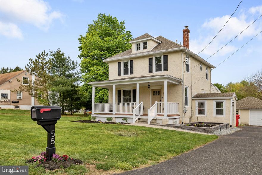 Welcome to 55 E Mount Kirk Ave in Eagleville, a fresh and updated 4-bedroom, 2.5-bath home in the highly sought-after Methacton School District. Set on an expansive 0.7-acre lot, this property offers the perfect balance of comfort, functionality, and outdoor living.
Just beyond the welcoming front porch, you’ll find an open and inviting main level featuring hardwood floors and a layout designed for both everyday living and entertaining. The updated kitchen and bathrooms bring a modern touch, while the spacious main-level laundry room adds a level of convenience you’ll appreciate every day. A cozy back room with a wood-burning fireplace creates the perfect retreat for relaxing evenings at home. Upstairs, freshly painted walls and brand-new carpeting refreshes the second-floor bedroom level, completing a space that feels warm, modern, and move-in ready.

Step outside to enjoy the oversized yard, offering endless possibilities for gardening, play, and outdoor entertaining. A deck extends your living space outdoors, making it easy to host gatherings or simply enjoy the peaceful setting. The extra-wide driveway provides abundant parking and added convenience for guests, multi-vehicle households, or recreational vehicles.

Location is another standout feature. Just a 10-minute drive to Jefferson Einstein Montgomery Hospital and with close proximity to Routes 422, 202, and the PA Turnpike, commuting throughout the region is simple and efficient. You’ll also be just minutes from premier shopping and dining at King of Prussia Mall and King of Prussia Town Center, as well as outdoor recreation and rich history at Valley Forge National Historical Park.

Offering space, style, and an unbeatable location, 55 E Mt Kirk Ave is a wonderful opportunity to enjoy suburban living with room to grow while staying connected to everything Montgomery County has to offer.
