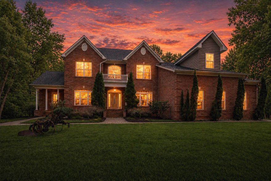 Welcome to this exceptional geothermal home at 310 Kidwell Lane, a paved private lane in the Anne Arundel County portion of Owings. Set behind a beautiful brick pillar entrance on 2.58 serene acres, this property offers privacy, mature evergreen borders, a spacious yard, and a Fenced section for added versatility. Relax on the peaceful back deck overlooking the natural beauty that surrounds the home. As you drive through the brick pillars, the custom design and grand presence of this property immediately stand out. This impressive home also features an attached in-law apartment, ideal for multi-generational living. A long private driveway provides ample parking, complemented by a 3-car garage in excellent condition. Step inside the front main entrance, you are welcomed by a grand front entrance, soaring ceilings, a grand staircase, and abundant natural light throughout. The 2026 refinished wide-plank hardwood floors on the main lower level add warmth and elegance. Enter from the garage through the mudroom into the open-concept kitchen and living area, where large doors lead directly to the back deck. A second staircase located near the mudroom meets the grand foyer staircase for added convenience. The gourmet kitchen is designed for both everyday living and entertaining, featuring granite countertops, custom cherry cabinetry, under-cabinet lighting, stainless steel appliances, a gas stove, double wall oven/microwave combo, wine fridge, two dishwashers, and a bonus island bar sink perfect for hosting. Special features throughout the home include with a turn of a key, a lowering grand foyer chandelier for easy cleaning, a whole-home sprinkler system, built-in speakers connected to the TV, and a whole-home Bluetooth sound system on both levels, DUAL ZONE HVAC system, Built-in Generator, Custom recessed and directed lighting throughout,  and 2 FIREPLACES (propane). There is also a holiday lighting package with built-in window lights for all year elegance, exterior holiday dedicated outlets, all conveniently wired to a switch. Elegant Formal dining room with plenty of space for family gatherings. Upstairs, the primary suite is truly a retreat, filled with natural light and featuring a custom barn door leading to a private flex room currently used as a workout/hobby space. This area also includes a safe that conveys and room for a sitting area with peaceful views of the front yard’s birch trees. The luxurious primary bath features heated floors, two separate vanities, two walk-in closets, a private water closet, and an expansive walk-in shower with dual entrances, lighting, and exhaust. The upper level includes four bedrooms, a central living area, and three full baths, including the primary bath. One of the secondary bedrooms has its own private full bath.
Additional highlights include stunning crown molding, built in CAT5 in most rooms, a charming formal dining room filled with natural light, and a large unfinished basement with high ceilings, pristine condition, and preparation for future expansion. The basement has been waterproofed and the home includes a French drain system installed at the time of construction for added protection. The attached in-law/multi-generational living space is thoughtfully designed with its own full kitchen, dining room, living room, bedroom, full bath, front entrance, finished staircase, and separate basement access. This home reflects thoughtful craftsmanship, quality design, and attention to detail at every turn. A rare opportunity to own a private, feature-rich property that truly has it all. Located minutes from North Beach TRAILS & HIKING, Chesapeake Beach,  Herrington Harbour North & South, ONLY 6 MILES TO THE NORTH BEACH BOARDWALK AND BEACH, and a variety of restaurants, shopping, parks and recreation. (21.5 miles) to JOINT BASE ANDREWS,  (26.6 MILES) TO NAVAL ACADEMY ANNAPOLIS, (41.2 MILES) TO PAX RIVER, (38.7 MILES) TO FORT GEORGE G. MEADE, AND (32 MILES) TO THE PENTAGON