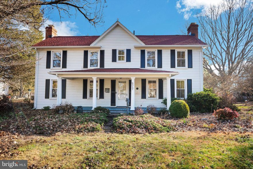 Charming farmhouse with lots of character and endless possibilities in Northern Calvert. Built in 1800, this well-kept home is situated on a level, 2.2 acre lot. Enjoy community access to pier and kayak launch on the Patuxent River. The main level features an open entry foyer that shows off the beautiful main stairway, dining room with fireplace, and a parlor/living room with 2nd fireplace. There is a separate office with a built-in desk that overlooks the side yard. The fully equipped kitchen includes granite countertops. A powder room is situated off the foyer hallway. A back staircase is accessed from the kitchen as well. The laundry room is also on the main level. Up to the second level are three large bedrooms and one full bathroom. Hardwood floors flow throughout the home. There is a small lower level where the home’s furnace, HVAC, water softener, and storage area are located. The property also includes a barn with water, a one car garage (no door), and other outbuildings. Upgrades include roof (10 years +/-), vinyl replacement windows, electrical panel upgrade (2017). The home has been freshly painted and is truly move-in ready. NO HOA. Park-like setting lot is very level and has many possibilities.