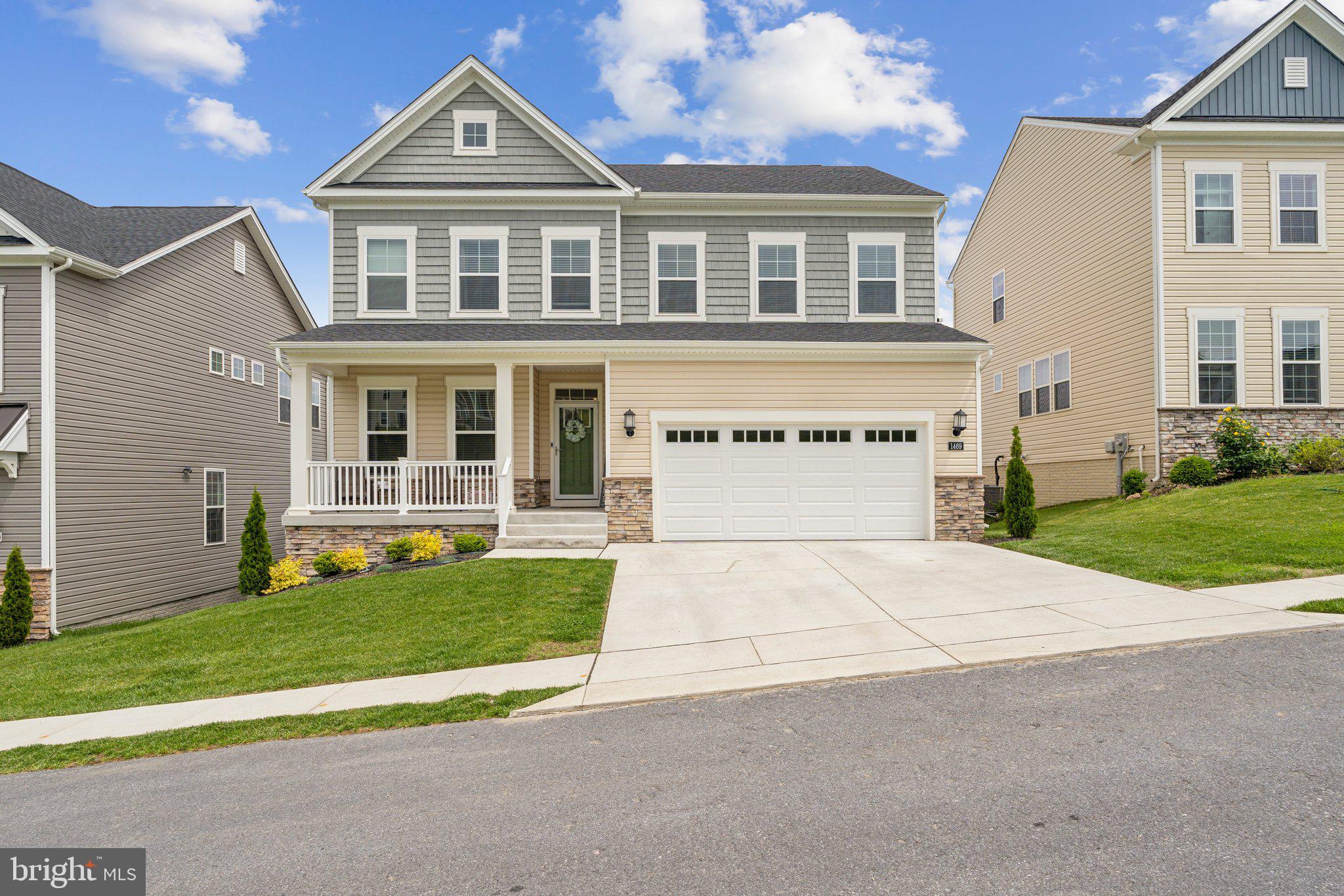 Nestled in the charming City of Frederick, MD, Sycamore Ridge is a thoughtfully designed master-planned community featuring newly constructed single-family homes and townhomes, completed in 2023. This exquisite Lennar built Powell model boasts 5 bedrooms and 4.5 bathrooms, radiating natural light through expansive windows that grace every room on the main level. The home showcases luxurious wide vinyl plank flooring, elegant curved doorways, the kitchen is equipped with stainless steel appliances and an oversized island. The newly finished walkout level basement includes an additional bedroom and a full bathroom. Upstairs you'll find 4 spacious bedrooms, one with an ensuite, a Jack and Jill bathroom, and an primary suite with a double vanity and a spacious glass shower featuring dual shower heads. It offers ample walk-in closets and abundant storage space throughout the home, a large laundry room on the second level and a two-car garage. Outside, you'll discover a spacious new deck and a fully fenced, level lot.
Conveniently located just minutes from highway I-70, residents enjoy easy commutes to Washington D.C. or Baltimore. Nearby Gambrill State Park provides an ideal setting for outdoor activities such as hiking, camping, fishing, or horseback riding. Additionally, downtown Frederick offers a vibrant array of local cafes, gastro-pubs, BBQ restaurants, and boutiques, enriching the community experience.