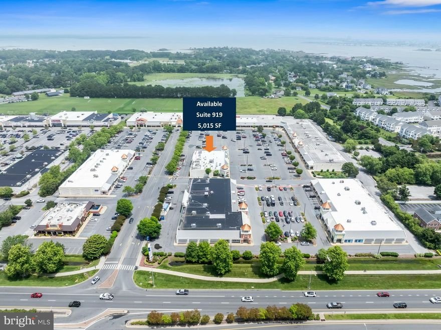End cap unit, former Adidas, open floor plan with storage room, rest room, and 2 offices. Opportunity for outdoor patio seating for food service user (or potential drive thru). Open ceiling with painted ductwork existing, space could be subdivided 2,500 SF - 5,015 SF. Space available at the Outlets up to 20,000 SF!

Outlets Ocean City offers a prime leasing opportunity in the heart of one of Maryland’s most vibrant and highly visited destinations, attracting over 8 million annual visitors and a seasonal population surge to 320,000+. Located along Ocean Gateway with ±32,700 VPD and just minutes from the Boardwalk and beaches, the center benefits from exceptional visibility, strong traffic, and a dynamic regional draw. Anchored by top national retailers including HomeGoods, Old Navy, Under Armour, and Coach, the property creates a powerful shopping environment with consistent year-round and peak-season activity. With affluent demographics, nearby hotel density, and limited competitive retail supply, tenants benefit from strong spending power and continued growth in the surrounding area. Flexible retail and service spaces are available, offering brands the opportunity to position themselves within Ocean City’s dominant retail destination. Ideal for retail, boutique fitness, restaurant, entertainment, and essential service users looking to capture both local and tourist demand. Outlets Ocean City are under new ownership / management - dedicated to a high level of maintenance, customer service, and business growth and development.