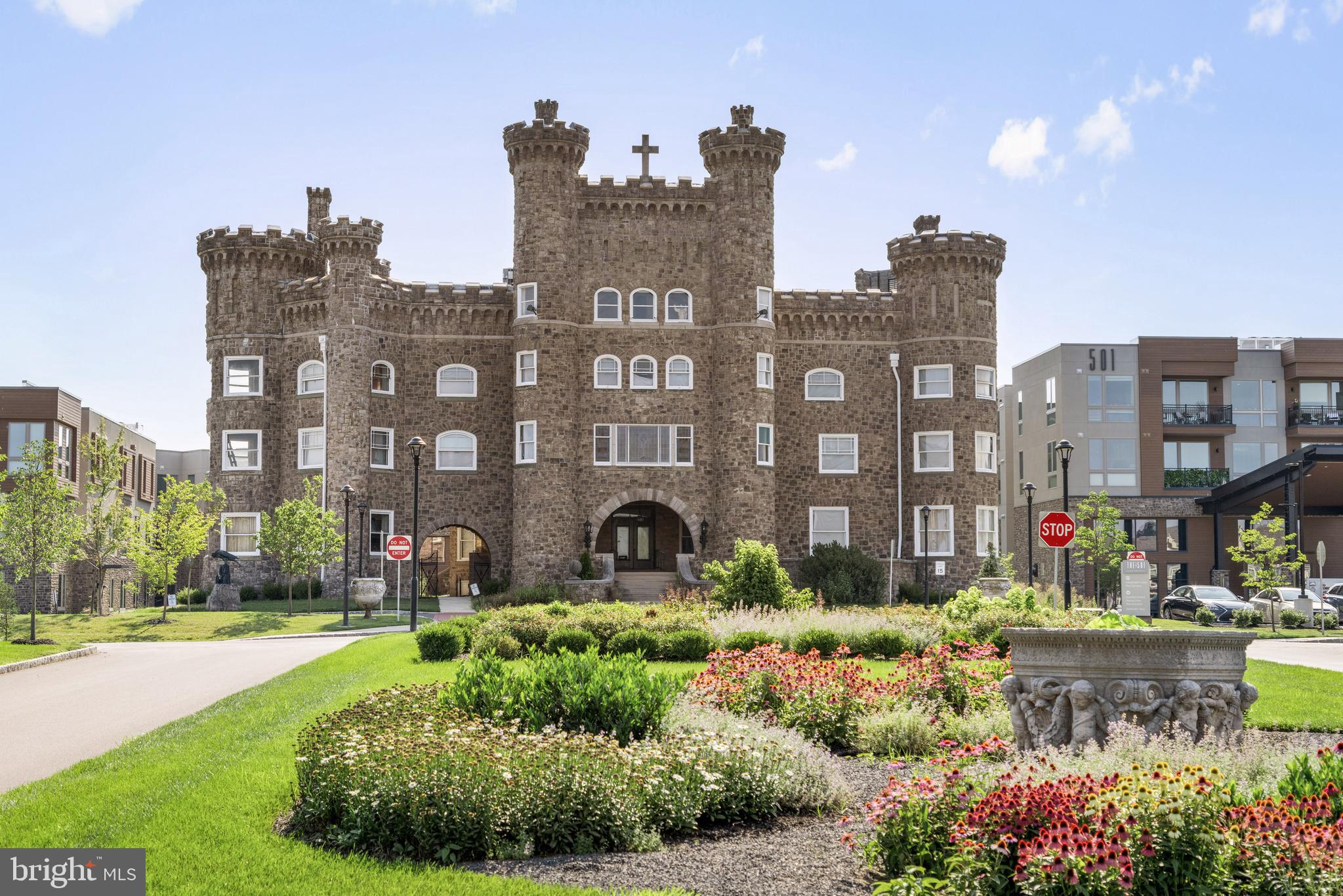 Lindenwold Castle, an architectural treasure spanning nearly 24,500 square feet, was originally built in 1890. In 1912, the estate underwent a partial remodel commissioned by industrialist Richard Mattison, who employed Italian stonemasons and tradesmen to transform the residence into the Gilded Age castle that still stands today — inspired by the iconic Windsor Castle. The property gained cinematic fame as the backdrop for the 1966 film The Trouble With Angels, starring Rosalind Russell and Hayley Mills, and its 1968 sequel Where Angels Go, Trouble Follows. Today, Lindenwold Castle is surrounded by 104 upscale townhomes and single-family residences, along with a 250-unit luxury senior living complex — a vibrant and desirable setting in the heart of a thriving community. Ideally located with easy access to Route 309 and the Pennsylvania Turnpike. The building is currently approved for redevelopment into 11 luxury apartments or condominiums, along with premium office space. Fully approved plans are in place and ready for execution. Inside, the castle retains its extraordinary original features, including elaborately hand-carved woodwork, massive marble fireplaces, hand-painted wallpaper applications, Gilded Age chandeliers, and stunning stained-glass windows — a rare preservation of craftsmanship from a bygone era. Lindenwold Castle represents a once-in-a-generation opportunity to revive and repurpose a true historic landmark and create the most architecturally significant and prestigious apartment or condo building in Montgomery County. .