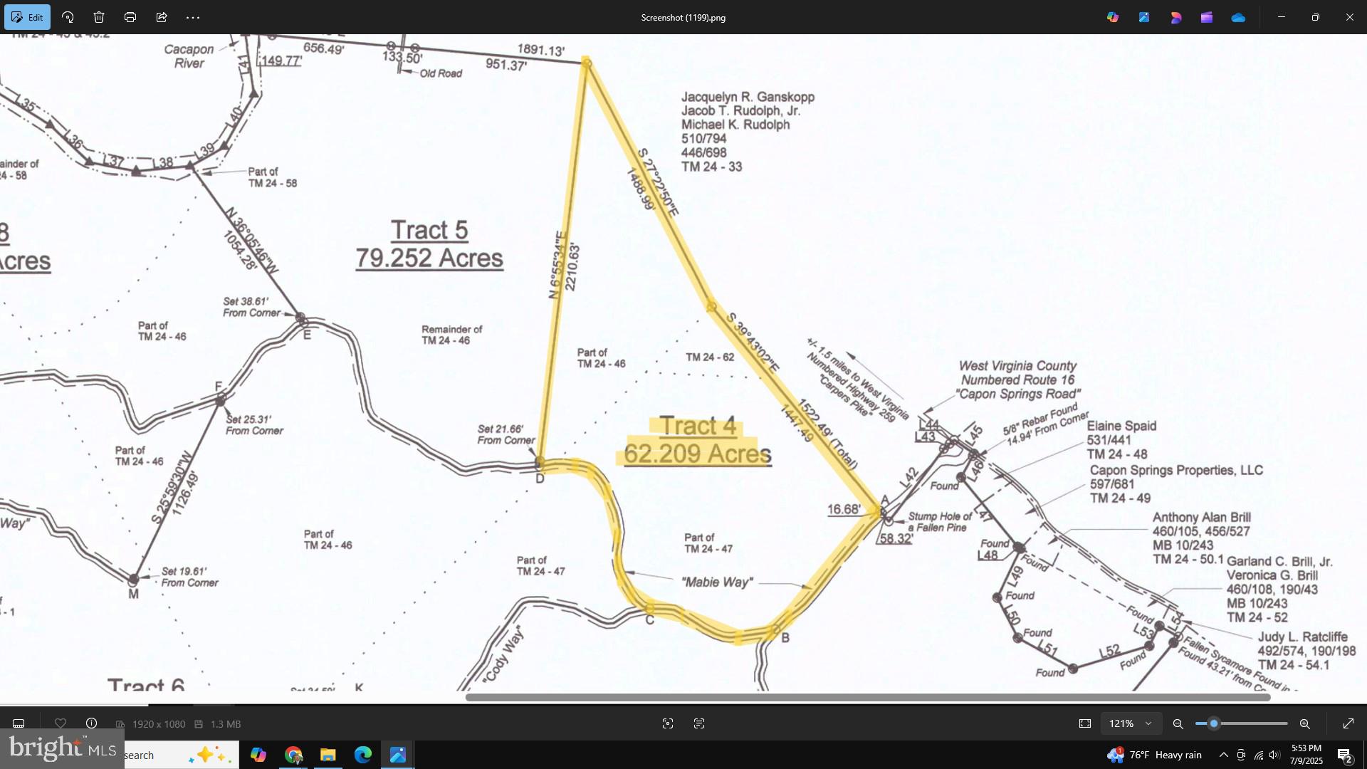 62 ACRES OFF CAPON SPRINGS ROAD