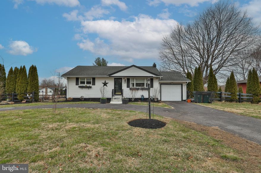 Highest & Best offers are due Monday (4/7) by midnight.  Modern and bright ranch home within the desired Palmer Township! You will love this oversized, fenced in, corner lot! Watch the garden beds thrive with Strawberries, Rhubarb, Asparagus and Saffron Crocuses! Enjoy the Fig, Pear and apple trees! Plant your own crops and live off your land! Separate garden shed can be turned back into a chicken coupe! Inside you will find a cozy family room with hardwood floors, gas stove, neutral paint and a large picture window that provides plenty of natural light! Eat in kitchen with updated stainless steel appliances and refrigerator remains! Master bedroom boasts more hardwood flooring, ample closest space and built in safe! Second bedroom overlooks the rear yard and also has hardwood flooring and a double closet! Full hall bath with touches from the era and soaking claw foot tub with shower! Finished basement provides additional square footage with another full bath with shower, family room, sitting room and guest space! You can eassily add a wet bar! Laundry room with additional storage and washer/dryer remain! Generac house generator! Whole air purifier, newer roof and modern security system! Gas heat and central air! Located close to route 33, 22 and 78! Easy commute to New Jersey and New York!