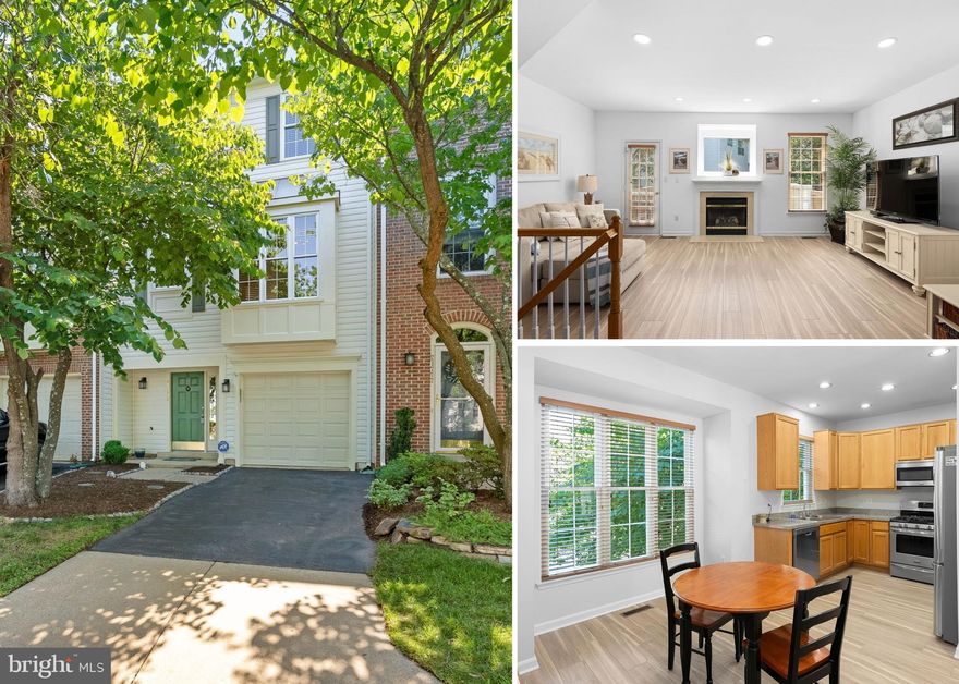 Look no further! This Freshly Updated 3BR, 2.55BA Garage Townhome is Perfect! | Entry Level has a 1-Car Garage, Spacious Rec Room, and Convenient Powder Room | Main Level has an Open Family Room/Dining Room Floorplan with a Gas Fireplace in the Family Room | Kitchen & Breakfast Room are Bright & Sunny with a Triple Window in the Breakfast Room as well as a Double-Door Pantry | Upstairs the 3 Bedrooms are Freshly Painted & have New Carpet | Outside, there's a Deck off the Family Room which overlooks the Fenced Backyard with New Concrete Patio | RECENT UPDATES INCLUDE:  New Carpet & LVP Flooring Installed Throughout Home (2024) | Freshly Painted (2024) | New Recessed Lighting Installed in Foyer, Rec Room & Family Room (2024) | Concrete Patio Installed (2024) | Lighting Fixtures in All Bathrooms Replaced (2024) | Kitchen Appliances Replaced (2019) | Windows Replaced (2018) | Roof Replaced (2014) | Deck Built (2014) | Fantastic community amenities include an outdoor pool (open for the summer!), tennis courts, basketball court, & walking trail, and playground. AMAZING LOCATION convenient to Ashburn's many areas of shopping, dining, and recreation as well as quick access to the Dulles Greenway & Ashburn Metro Station.