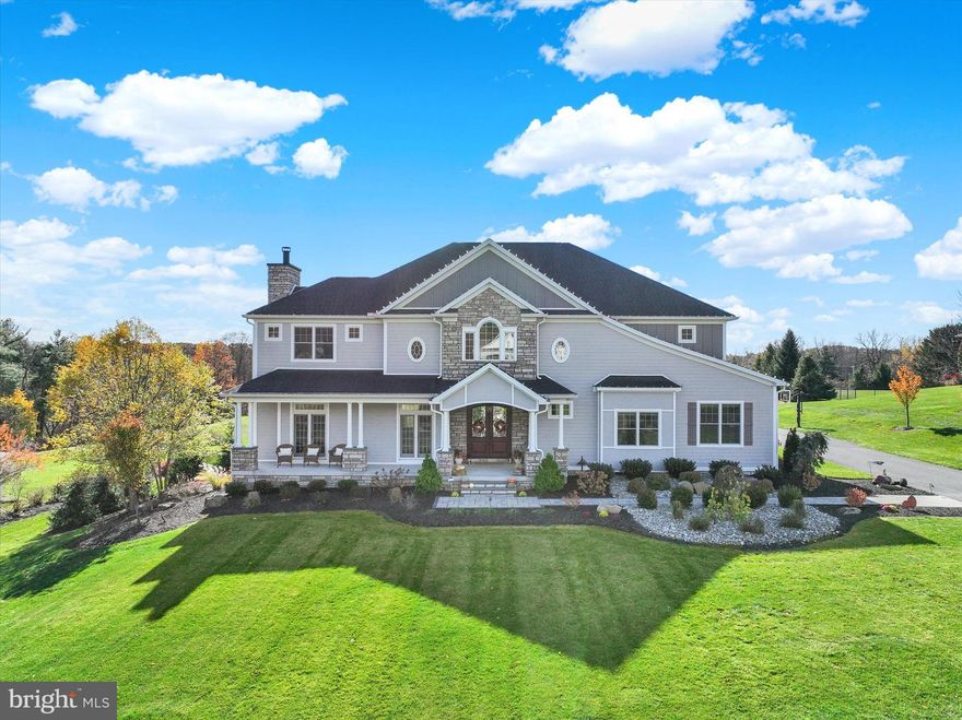 Tucked away at the end of an exclusive cul-de-sac with only seven residences, this stunning estate sits on 2.25 private acres and offers 6,600 square feet of thoughtfully designed living space in Cumberland Valley School District.The home blends elegant architecture with modern conveniences, creating a warm, inviting environment with impressive attention to detail. The main level is defined by its 10-foot ceilings, wide corridors, and beautiful hardwood flooring. The family room is a comfortable gathering space with a coffered ceiling and a wood-burning fireplace, positioned just off a chef’s kitchen built for serious cooking and entertaining. Here you’ll find two oversized islands, double ovens, a 12’x6’ walk-in pantry, and handcrafted cabinetry by RM Custom Cabinetry. A separate butler’s pantry—with extra storage and a wine cooler—connects seamlessly to the formal dining space, where expansive windows and sliding doors flood the room with natural light and provide easy access to the covered deck and patio. A full in-law suite is located on the first floor, offering its own living room with built-ins, a gas fireplace, a spacious bedroom, and a private bath equipped with a roll-in shower for accessibility. Also on the main level is a well-appointed mudroom/laundry area featuring custom cabinetry and stylish herringbone tile. An impressive part of the home! A must see to believe! Upstairs, the primary suite serves as a true retreat, complete with a wet bar, an oversized walk-in closet measuring more than 20 feet in length, and a spa-like bathroom featuring a soaking tub, walk-in ceramic shower, and custom cabinetry. An additional bedroom with its own full bath sits nearby, while two more bedrooms share a Jack-and-Jill layout. A sixth bedroom option connects to a massive finished bonus space above the garage, ideal for a playroom, studio, or home theater. The second floor maintains 9-foot ceilings throughout.Outside, the property transforms into a private resort. A newly completed heated saltwater gunite pool with beach entry and water features takes center stage, all controlled conveniently from your phone. Surrounding hardscaping includes built-in speakers for music and ambience. A charming gazebo offers a full outdoor kitchen, gas fireplace, and generous bar seating—perfect for hosting gatherings of any size.Additional amenities include a misting station, four-bay side-entry garage, a walkout basement ready for your finishing touches, an outbuilding for extra storage, and a 500-gallon buried propane tank. The home is also equipped with geothermal heating and cooling and a full Control4 smart home system installed by Today’s Home & Leisure for seamless automation. Freshly painted, new lighting, new osmosis system. This exceptional property combines privacy, craftsmanship, and resort-style living in one of the area’s most coveted neighborhoods. Reach out to schedule your private tour and experience it for yourself.