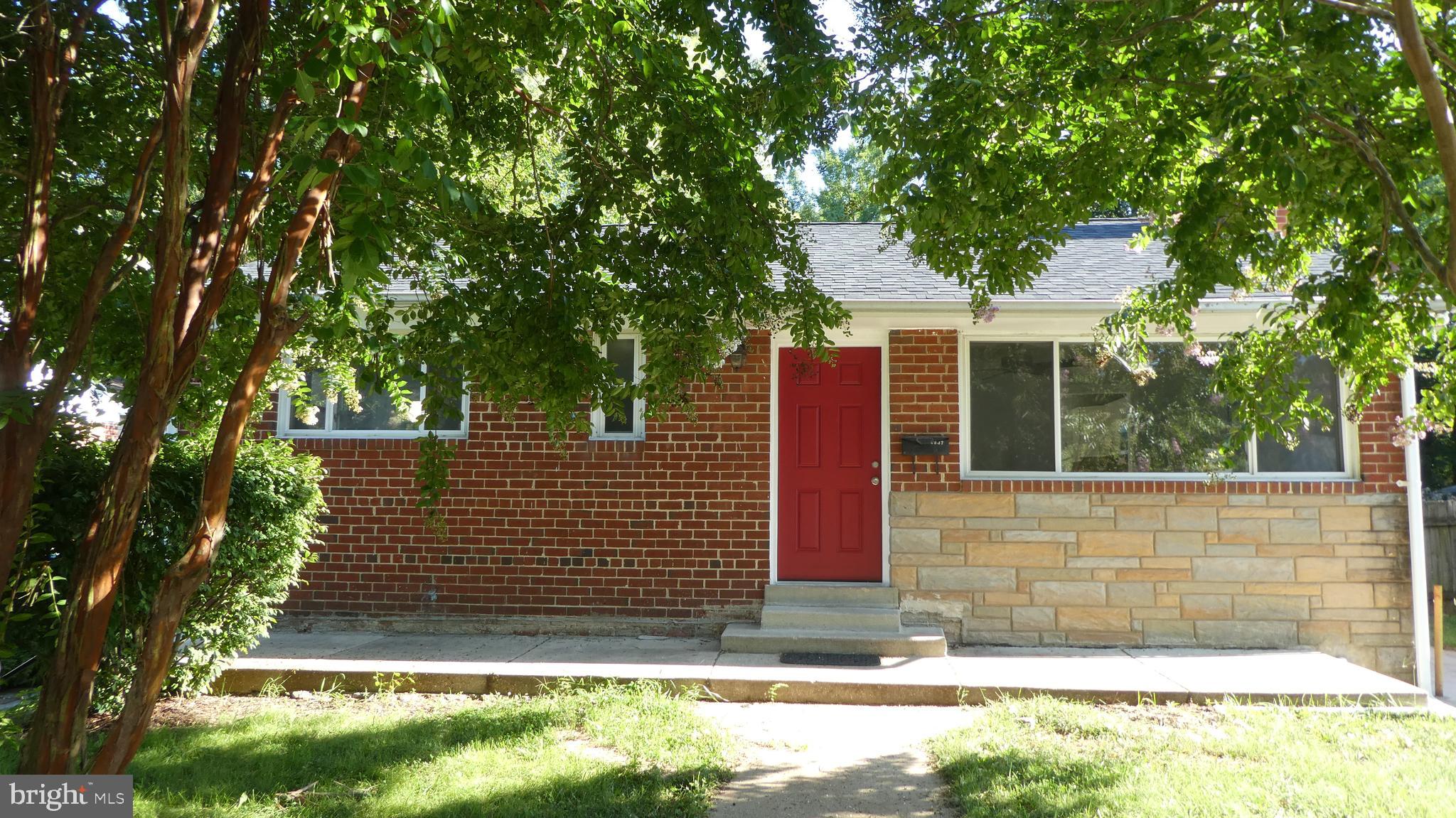 This home packs a lot of punch! This brick rambler features 3 bedrooms on the main level and 2 potential bedrooms, dens or offices on the basement level. There are 2 full bathrooms, one of which has a heated tile floor! Keeping the "2" theme, this house has a European-style combo washer/dryer on the main level AND a conventional washer and dryer in the basement. Wanna another "2"-fer? There are 2 - count 'em - TWO kitchens, one on each level! Shiny original hardwod floors are on the main level, and the windows have all been replaced wth energy efficient ones. On the main level, you will find a spacious kitchen with slate counters and stainless steel appliances. Need an "in-law" suite? Well, this house qualfies as a 2-unit structure (PG County inspector). Guess what else? The house is also certified lead free!!! The basement also can be accessed via walk-out stairs in the rear, and there is a recreation area and breakfast bar. You will be protected from the rain, as there is a new architectural shingle roof. Have many cars or stuff to store??? a MASSIVE 4-car oversized garage with power is in the rear of the house! You get easy access to the University of Maryland, the Beltway, DC, and shopping. The successful applicant must have good credit, an excellent rental history, consistent and documentable income, and sufficient income to cover the rent, utilities, food, bills, etc. No smoking or pets. Get it while you can!