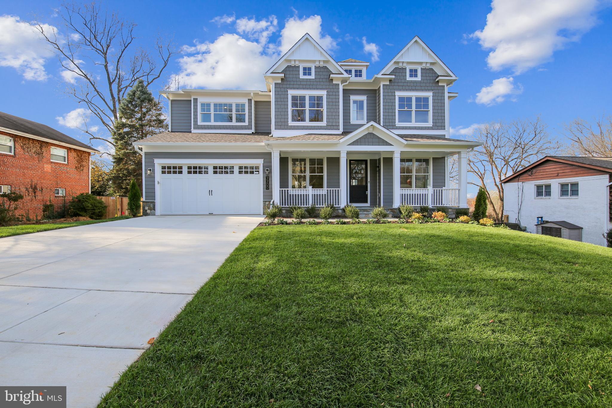 Welcome to this seven bedroom, five full bath home custom designed home by award-winning Mid-Atlantic Custom Builders. This extraordinary residence features approximately 5,440 square feet of living space on three levels. Elegant upscale finishes and fine detail abound including: high ceilings, crown molding, wainscot molding, coffered ceilings, custom built-ins, 4 inch Red Oak hard wood flooring, and an outstanding chef s kitchen with Calacatta Laza quartz counters, a gathering island, and top-of-the line stainless steel appliances (Wolf, Sub-Zero, and Asko). The main level boasts a welcoming foyer, a formal dining room, a large chef s kitchen with a large center island which opens to the sun-drenched great room with coffered ceilings, a breakfast room, a separate living room, a mudroom / family entrance foyer, and the butlers pantry. There is an en-suite bedroom / study on the main level with a dual entry bathroom and a walk-in closet. Upstairs are four sizeable bedrooms - including a deluxe primary suite - three full bathrooms, a loft / lounge, and upper level laundry room. The primary suite has two large walk-in closets and a luxurious spa bathroom featuring a frameless glass enclosed shower with dual showerheads. The finished light-filled lower level features a massive recreation room with a wet bar, two bedrooms, a gym and a dual entry full bathroom. The lower level has a separate entrance and good natural light perfect for an in-law or Au Pair suite. Unparalleled quality craftsmanship and exquisite finishes all on a premier 9,280 square foot lot with a front porch, rear composite deck, and a 16 x 13 screened porch! Great location - near Whitman High School, Pyle Middle School and Burning Tree Elementary School. This is a new construction so taxes are estimated.