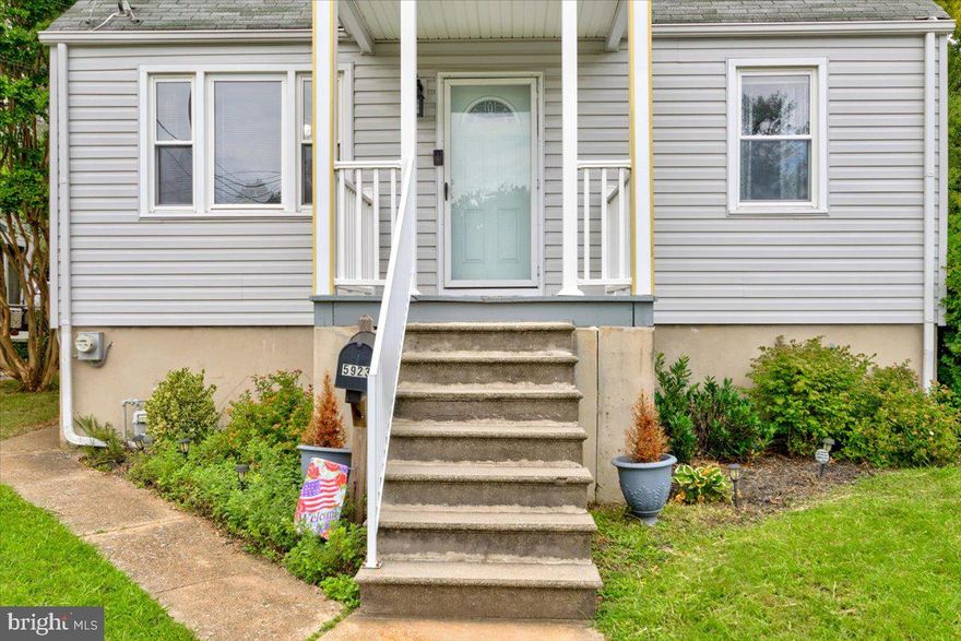 Multiple offer received. Seller request highest and best offers by 9pm Sunday 9/3/2023.
Welcome to 5923 Meadow Road! This charming three bedroom home offers many possibilities to suit your needs. The upstairs features a large bedroom that could be divided and used as an at home office or sitting room. The main level features two more bedrooms that could be used as a den or office as well. The light filled living room is adjacent to the kitchen, all with vinyl flooring. Just steps down from the kitchen is a bonus room; recently updated with new flooring, new paint and a new roof August 2023. Large backyard ready for your inspiration.  The basement features a workbench, and an utility sink, washer and dryer only 3 years old. The new electrical panel was installed in 2020 and a new sump pump 2023. Radiator heat keeps the home cozy in the winter an four ductless/mini splits, installed throughout the home in  2020; keep it cool all summer. Conveniently located, the house is minutes from I-95 and the 695 Beltway.