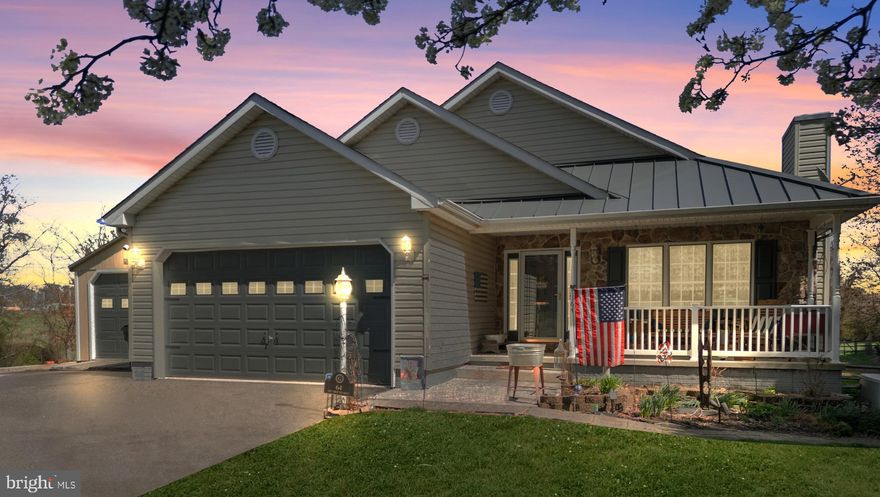 Welcome to your new home!  Nestled at the end of a cul de sac in Colora is this beautiful 3 bed, 2 full bath rancher.  Over the last 9 years the owners have meticulously upgraded this entire home.   There is a  welcoming front porch, surrounded by beautiful flower gardens,  wide enough for your favorite outdoor furniture.  Step inside  the large living room with luxury vinyl plank flooring and you find a beautiful stone gas fireplace and ceiling fan.  The dining room has the luxury vinyl plank flooring and a fresh coat of paint.  Next step into the remodeled kitchen with beautiful ceramic tile backsplash and all appliances.  The same luxury vinyl plank flooring has been installed through the entire first floor.  The large eat in kitchen has a convenient island with cabinets.  There is ample storage in this kitchen. The main bath is just down the hallway leading to the 3 bedrooms.  The primary bedroom features a ceiling fan, accent wall, primary bath with recently installed walk in shower as well as a walk in closet.  The 2nd and 3rd bedrooms are good size and both have large closets and ceiling fans.  The laundry room is off the kitchen and it leads to the large deck for summertime fun!  Downstairs is a complete apartment, used previously as an in-law suite.  This apartment is complete with Primary bedroom with 2 large closets, a full kitchen with gas stove and refrigerator, a spacious living area as well as room for a dining room set.  The apartment features a recently remodeled bath with stand up shower.  This lower level has had luxury vinyl plank floors installed but the bedroom still has carpet.  The second room, which could serve as an office or extra storage, is also carpeted.  This home sets on 1.56 acres and backs to trees and a small stream running through the woods.  The back yard has a large 28' above ground pool.  There are 2 sheds, one used for pool storage and the other for equipment storage.  The back yard is partially fenced and there is a small dog door which leads to the deck on the first floor.  This is a wonderful neighborhood and this home sits on a prime lot at the end of the cul-de-sac.  Did I mention NO HOA and there is a whole house generator which serves both the first floor and the basement!  Make your appointment today to see this beauty!