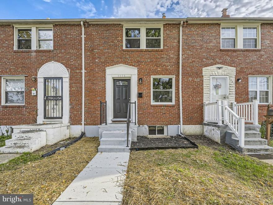 Discover the charm of this inviting rowhome nestled in the Baltimore Metro Area.  Boasting 2 Bedrooms and 1 full bath, the main level has a large living room and dinning area with gleaming hardwood floor. Property has  Wonderful natural light, updated kitchen with beautiful tile and countertops. The finished lower level has potential for an office space or third bedroom. New Central AC, New windows and doors are just few of the upgrades that a new buyer would enjoy!  This home offers a perfect blend of comfort and convenience located in Violetville neighborhood across from St. Agnes Hospital and Rheb's Baltimore's famous  Chocolatier.