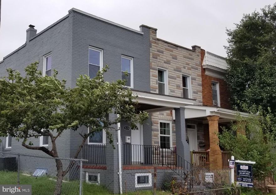 Updated 3BR, 3FB end unit row house in Greektown! features new: exterior and interior paint, HVAC, entry door, hardwood, ceramic tile and carpeted floors, cabinets, SS appliances, W/D, vanities, fixtures and more.  Foyer entry, KIT w/ new ceramic tile back splash and granite counter tops, exit to rear yard, MBR w/MBA - MUST SEE!!