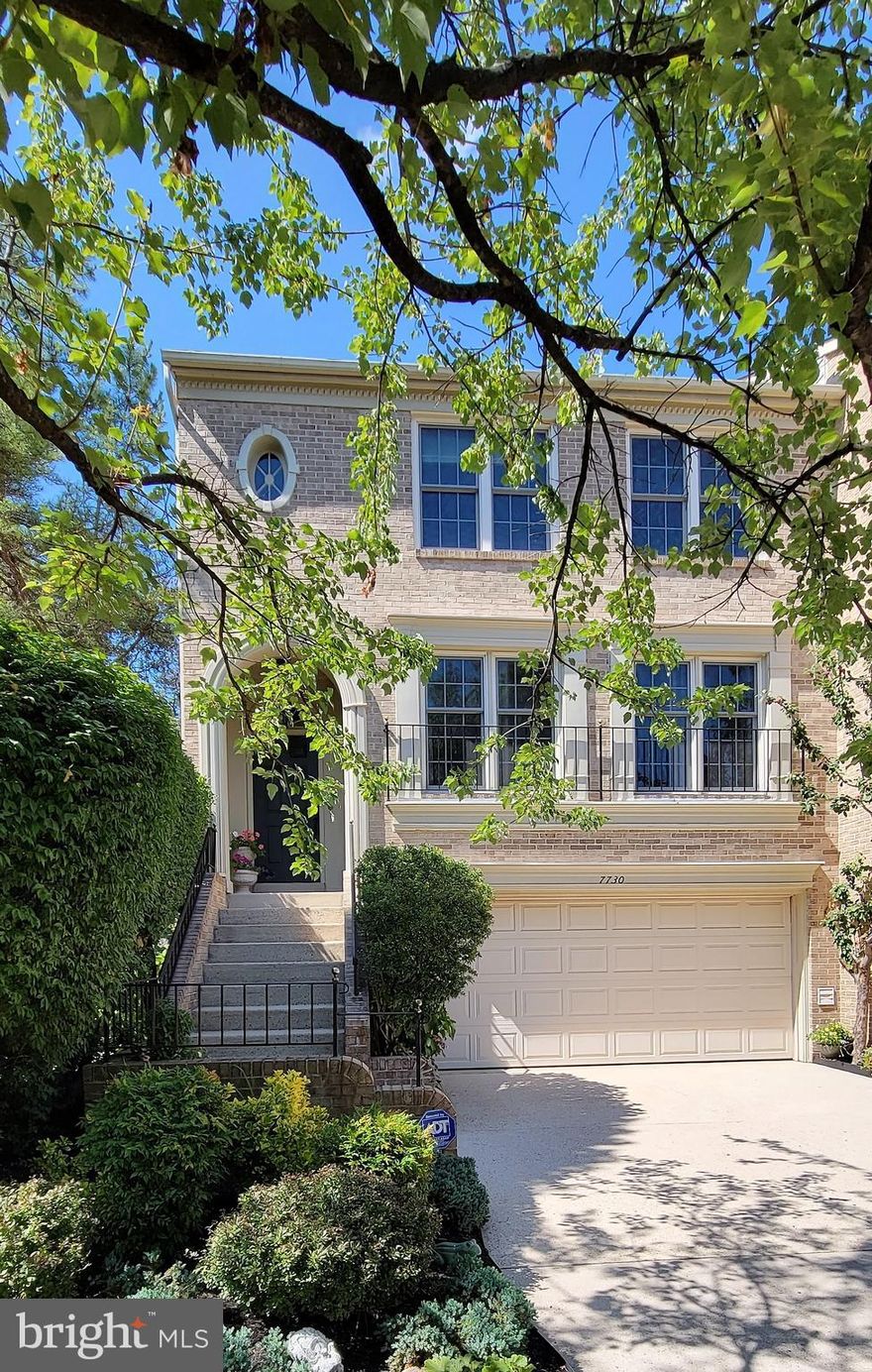 OPEN HOUSE ... CANCELLED on JULY 11,2021 ..........   Welcome home to this rarely offered END UNIT townhouse (largest model) with 2-car garage in sought after DAVENTRY, West Springfield.  The gracious entry opens to the light filled LR, DR & Den with high ceilings, wood burning fireplace, built-in bookcases and hardwood floors. Also on this floor is a renovated powder room w/granite sink and a generous cedar-lined closet. The spacious, freshly painted kitchen boasts solid wood white cabinetry, travertine floors, granite counters, stone backsplash, quality stainless steel appliances and a large pantry.  All windows throughout this lovely home have been replaced with quality Anderson windows.  Sliding glass doors from the den lead you to a private, upper level deck (with replaced wood) overlooking gorgeous views of trees & nature and a bike path that ends at Lake Accotink Park with wooded walking trails, picnic areas, playground, waterfall and boating.  The Daventry community pool is just across the street from Rockledge.  Visitor parking for your family and friends is ample too.   On the upper level are 3 bedrooms & 2 full renovated baths.  The large owner's suite features three closets (one is a cedar lined walk-in closet) and a gorgeously renovated ensuite bath with quality cabinetry, marble counters, dual sinks, travertine floors, walls & shower enclosure plus a wonderful large soaking tub.  The 2nd & 3rd bedrooms are generously sized and light-filled, one with a cedar lined walk-in closet.  The hall bath is similarly gorgeous w/a single sink, travertine tiled shower and floors.  The large lower level Family Room offers high ceilings with magnificent palladian windows overlooking nature, a 2nd wood-burning FP and a wet-bar. The lower level also includes a half-bath, laundry with quality W/D and access to the 2-car garage & separate storage area.  UL & LL carpeting replaced in 2019.  A Pella French door from the FR leads you to the lower level deck (also with replaced deck wood) surrounded by a privacy fence and connecting stairs to the UL deck. From your back yard, you have direct access to the wonderful Daventry nature trails for jogging or biking to Lake Accotink.   This beautifully appointed home is just minutes from... everything you could want:  I-495, I-395, Fairfax County Parkway, Fort Belvoir, Whole Foods, Trader Joe's, Costco, Wegman's, Springfield Town Center, Springfield  METRO (with ample parking), Kingstowne shops and restaurants, historic Old Town Alexandria, Washington DC and National Harbor.