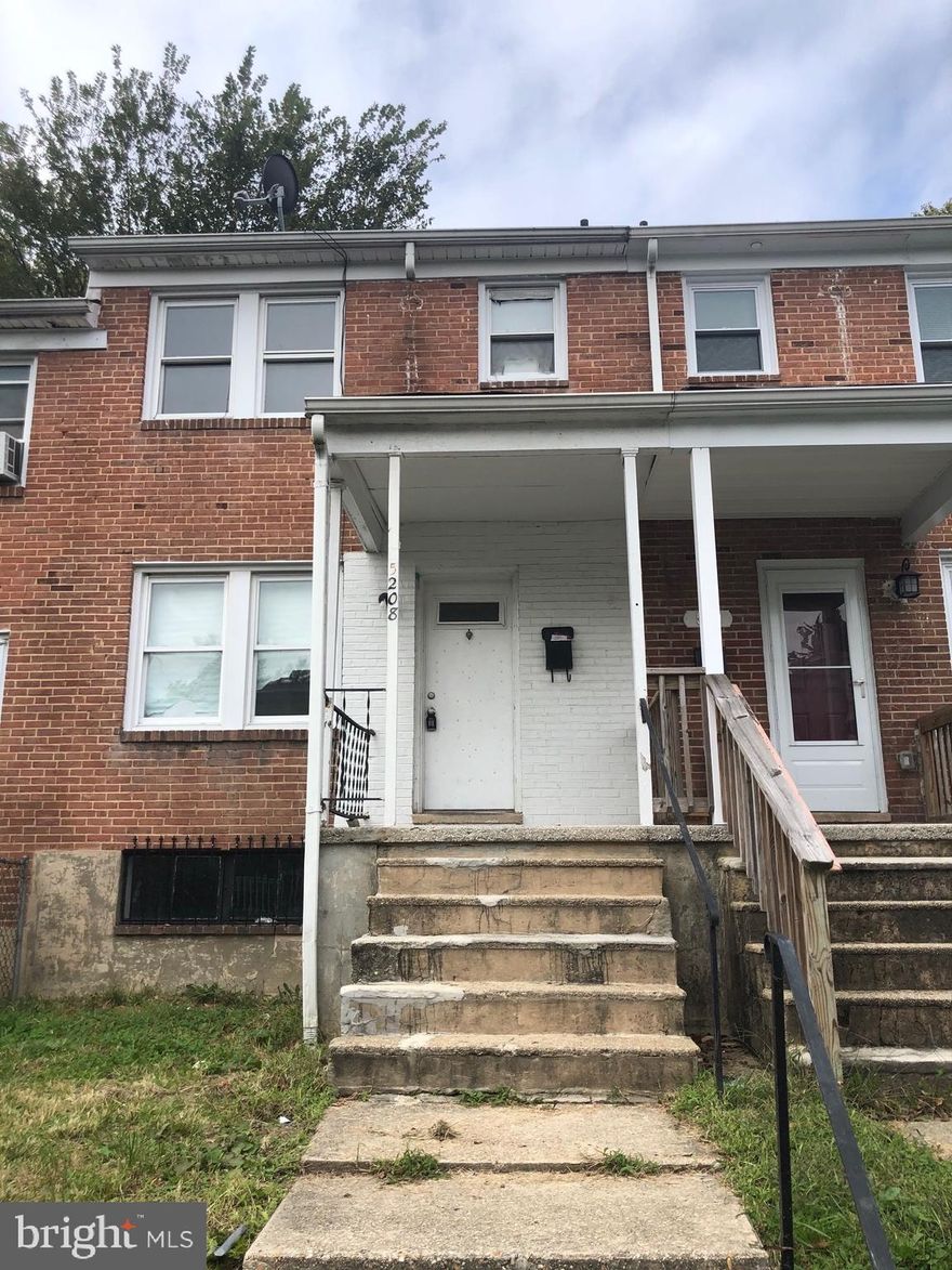 This very nice home is located on a quiet homeowner block with easy access Towson Mall, Loyola and Towson University. It is within minutes to I-83 and I-695. There is easy access to schools, shopping centers, and public transportation.  This remodeled 3 bedroom home has 1 bathroom, an updated kitchen with granite counters and beautiful hardwood floors, an unfinished basement (for storage only) with washer/dryer, all newly refinished hardwood floors throughout. There is street parking.   Features need light cleaning an fixup to make new again.