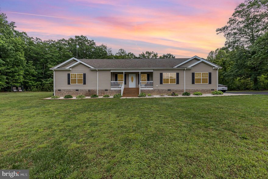 Private one level country living on just under 2.5 acres! ...You won't want to miss this beautiful rancher with lots of space. Enjoy your morning coffee on the porch and watch the sunrise and then walk into your amazing kitchen with large island, plenty of cabinets, pantry, and stainless steel appliances. LVP flooring in main areas. Large dining room area and sliding doors leading out to the deck. Cozy living room space and multiple hang out spots including a large recreation room with gas fireplace, built ins, & wetbar. Split floor plan with large primary suite that has an added den space, ceiling fan, walk in closet, and large primary bathroom with expansive spa like tile shower, dual vanities, and so much more. Amazing landscaped yard with stamped concrete, firepit, asphalt driveway with lots of added parking. Nestled on private lot that backs to trees and has access to the other side of Old Musterfield Rd. Two sheds for added storage. High Speed Fiberlink internet. Convenient access to downtown Culpeper, Orange, commuter routes, shopping, and dining. NO HOA. Make an offer today!