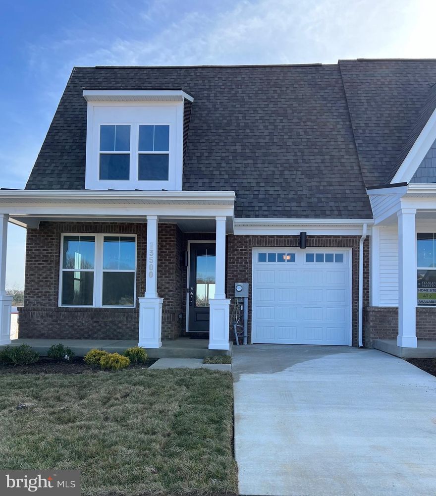 Brand new Stanley Martin built Landry model.  End unit with all the options/upgrades.  Main level primary bedroom.  Upstairs with finished storage, loft, study, bedroom + full bath.  Finished walk-out basement with recreation room, wet bar, bedroom, full bath + media room.  Front and back porches.  One car garage.  Quick Delivery.