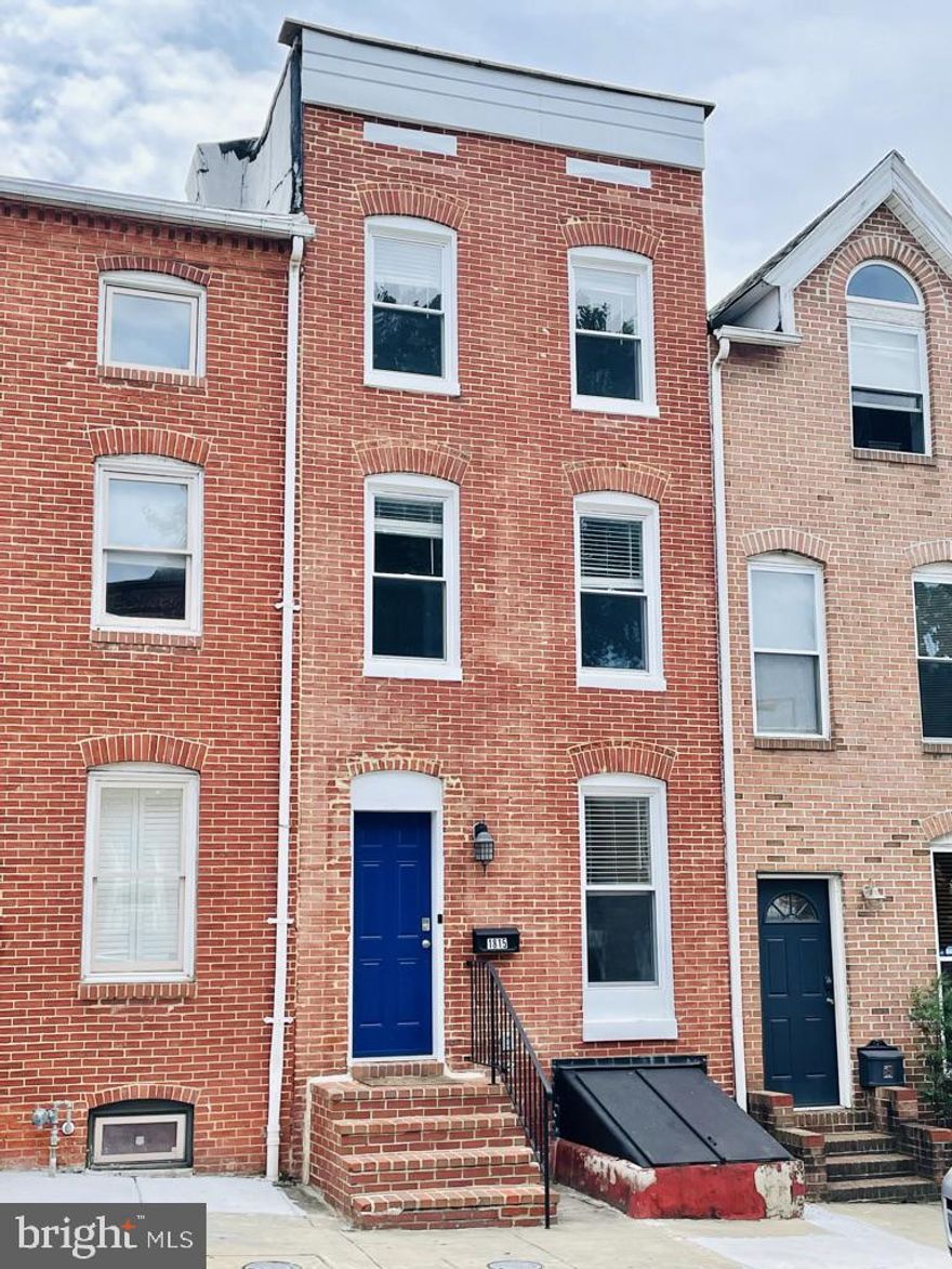 A MUST SEE! This beautiful townhome was fully renovated in 2017 and has just been freshly painted in modern neutral tones and new carpet has been installed. Spacious floor plan with gorgeous hardwood floors.  LR and DR opens to a tasteful modern kitchen, with glass subway tile backsplash, veined granite countertop, a 5-burner gas range with microwave. Stainless steel fridge with ice maker. Upper level 1 features 2 bedrooms and two beautifully appointed full baths. The top level boasts a 2-room primary bedroom suite, and a full bathroom. Additional room can be used as an office/sitting room or an additional bedroom. All bathrooms have beautiful tile work and updated vanities. Lower level has a laundry area and a half bath, and space for a bedroom/study. New roof in 2021, pre-inspection performed in spring 2023. Super convenient to Johns Hopkins, Harbor East, Canton, Downtown Baltimore, I-83 and I-95.