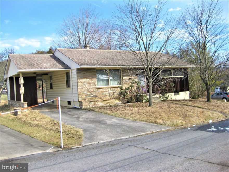 Location -- quiet neighborhood!     Location -- outside city limits!     Location -- near Rocky Gap!      This 2 bedroom ranch home has beautiful hardwood floors, and it sits on a quarter acre lot outside the city limits of Cumberland. No city taxes! Although the kitchen and bath need updating, the rest of the house is in great shape. The full basement is unfinished and has it's own full bath, so it has great potential to become additional living space. Don't miss this opportunity for one level living in a desired area!  *****Sale will need Orphan's Court approval before settlement*****